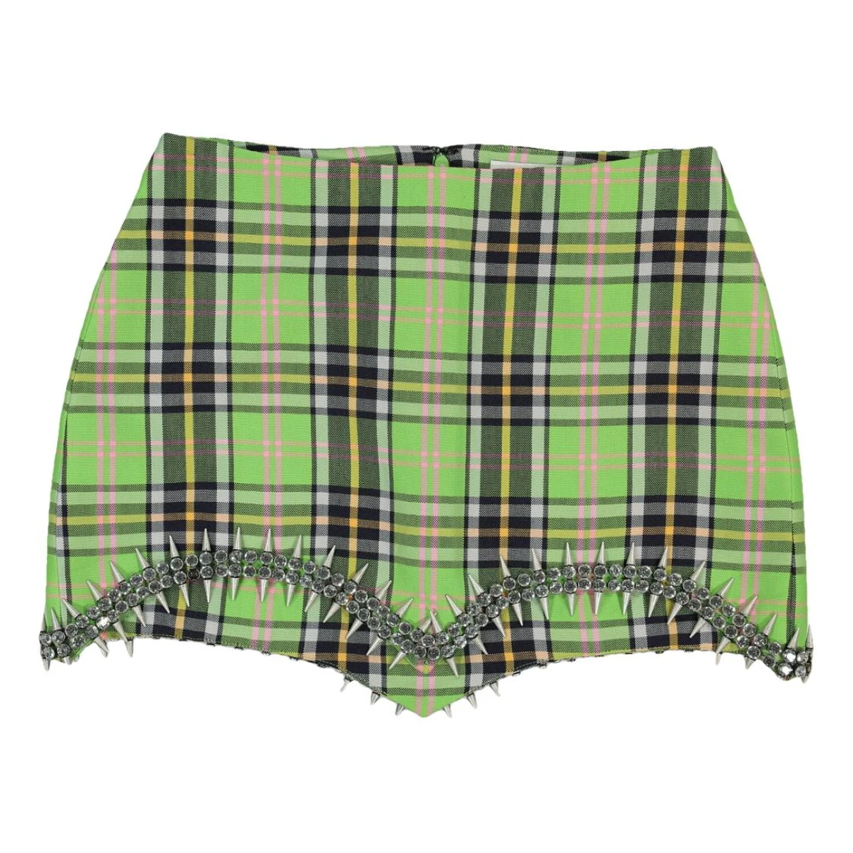 Pre-owned Area Wool Mini Skirt In Green