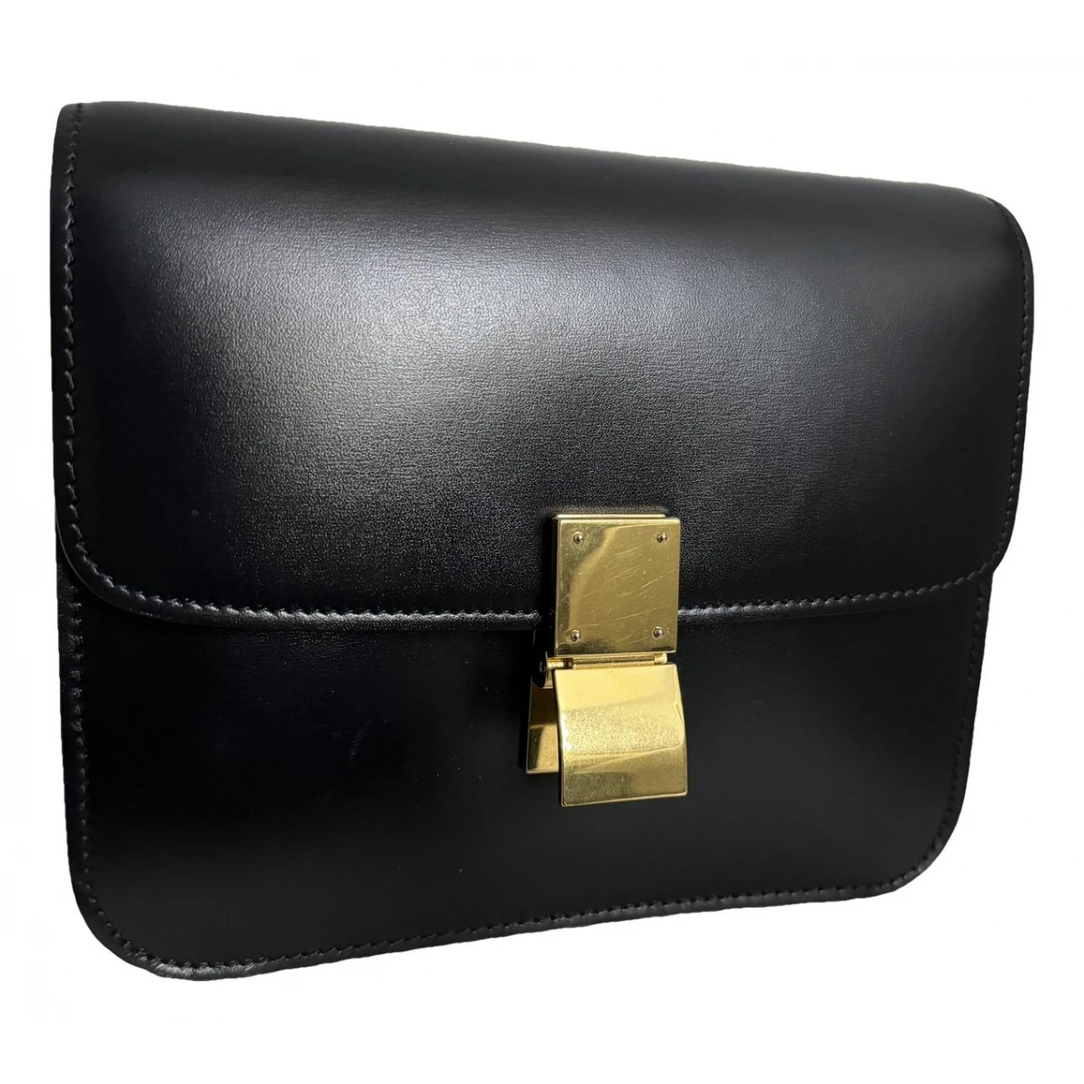 Pre-owned Celine Classic Leather Crossbody Bag In Black