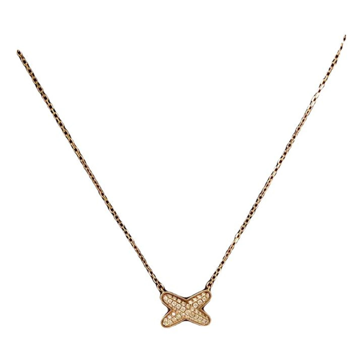 Pre-owned Chaumet Liens Pink Gold Necklace