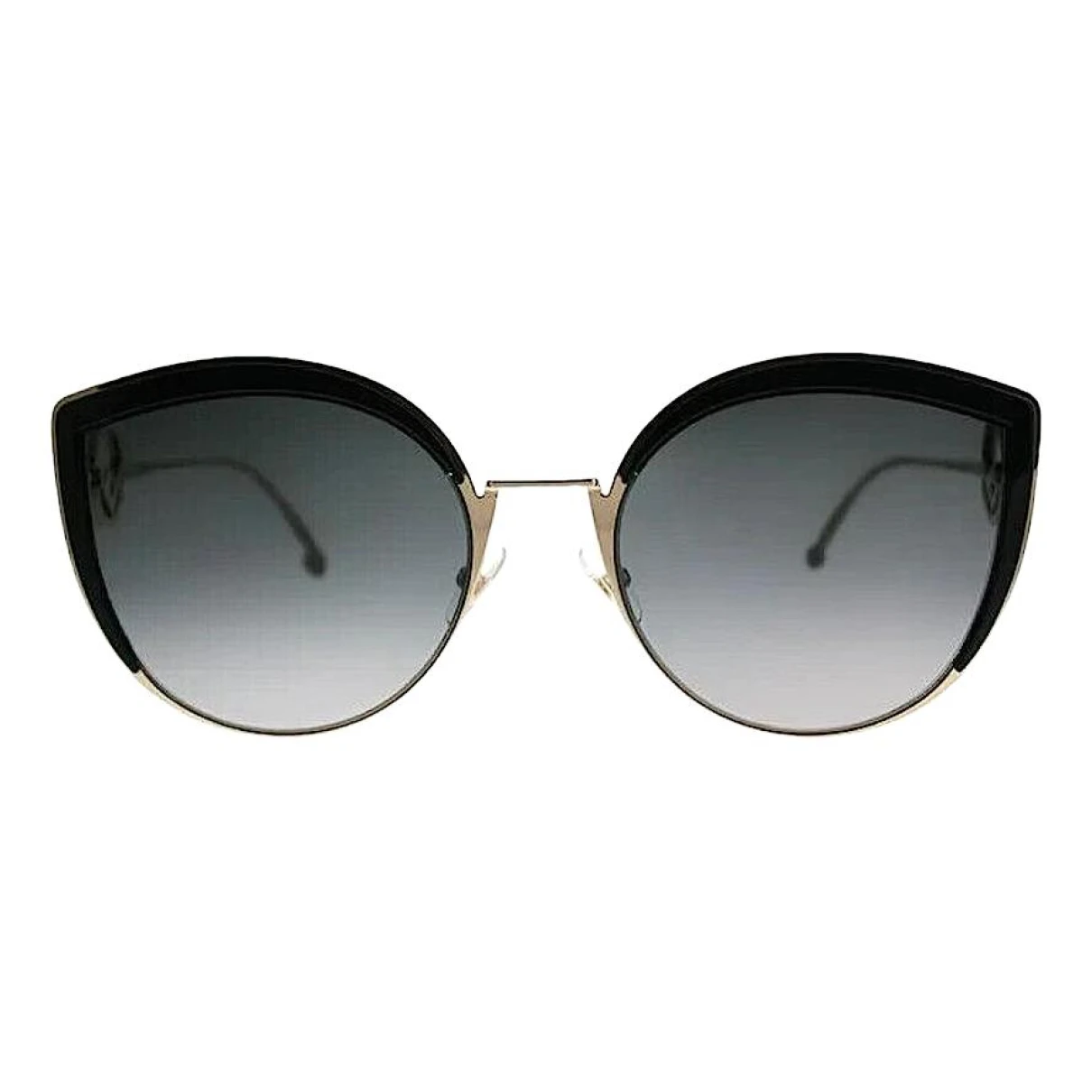 Pre-owned Fendi Oversized Sunglasses In Gold