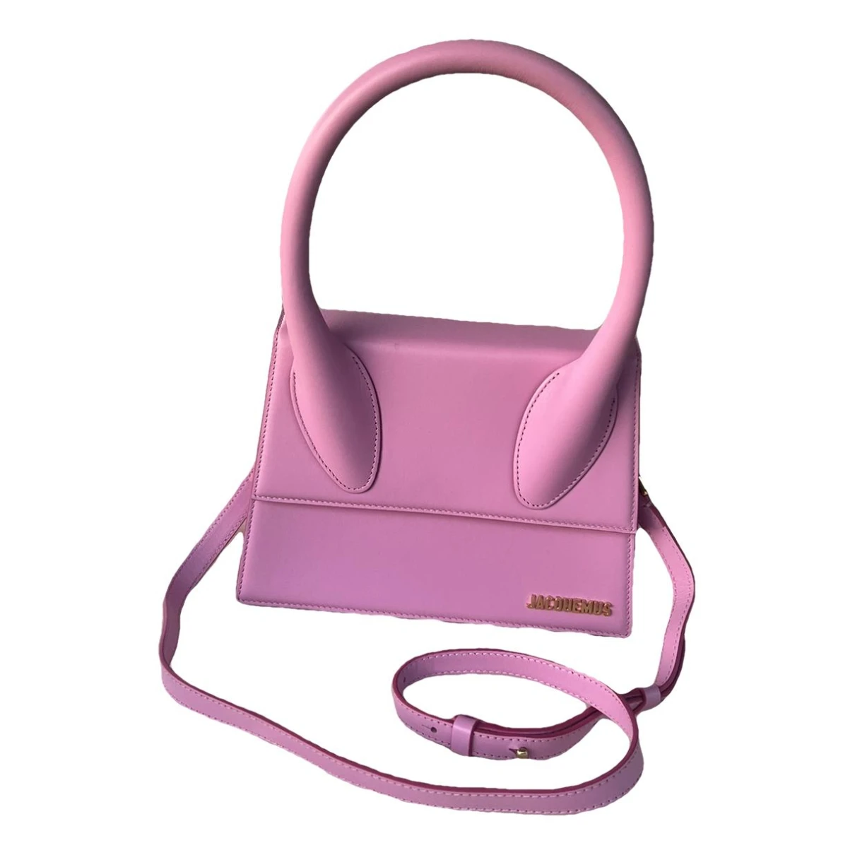 Pre-owned Jacquemus Le Grand Chiquito Leather Handbag In Pink
