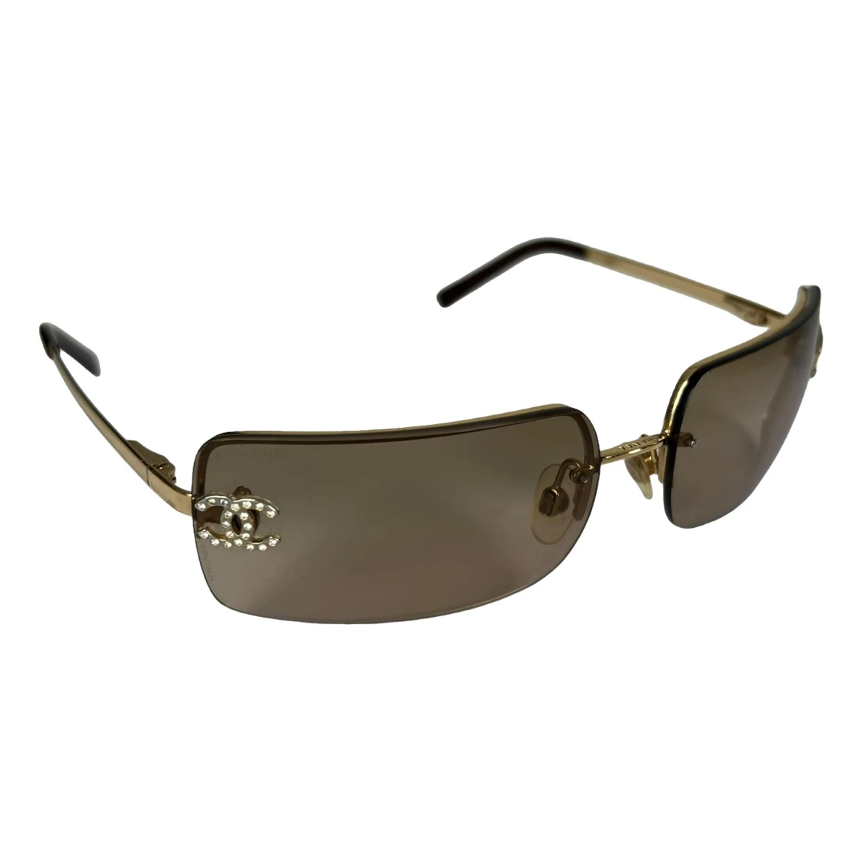 Pre-owned Chanel Sunglasses In Gold