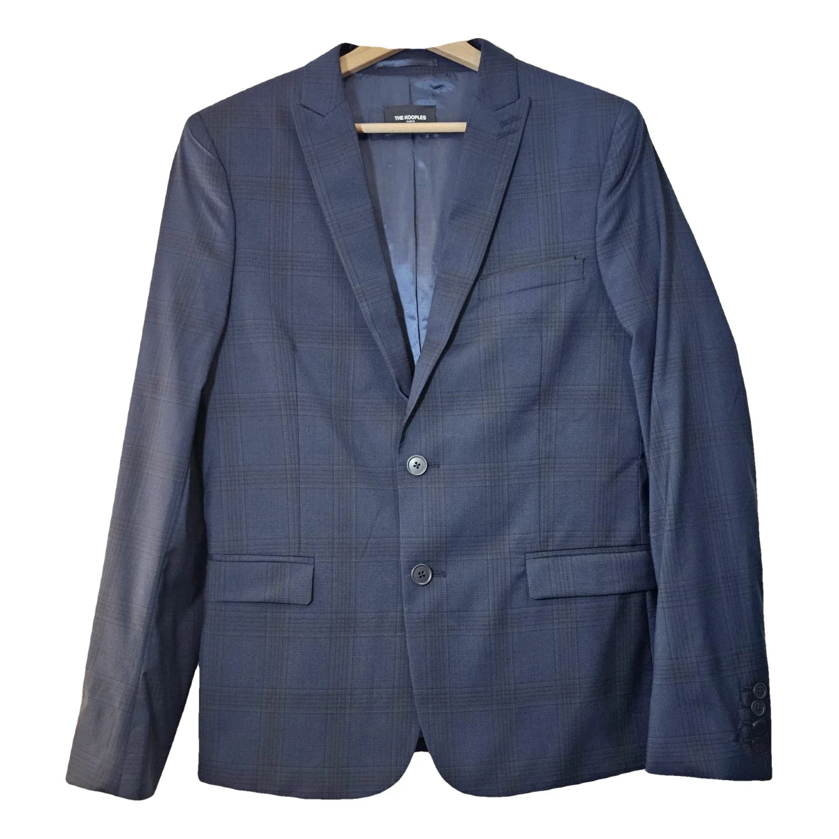 Pre-owned The Kooples Linen Suit In Blue