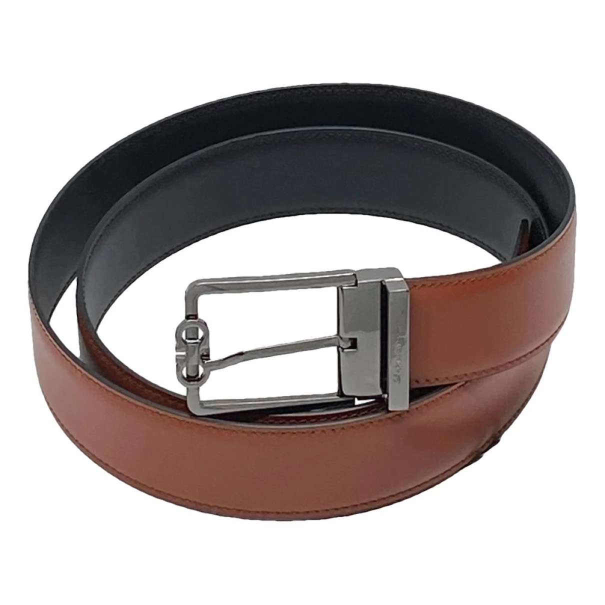 Pre-owned Ferragamo Leather Belt In Brown