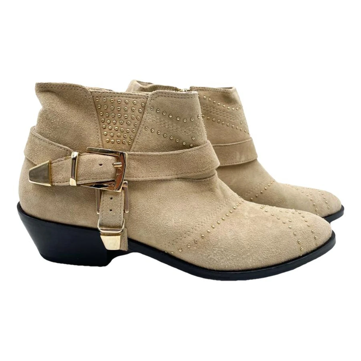 Pre-owned Anine Bing Boots In Beige