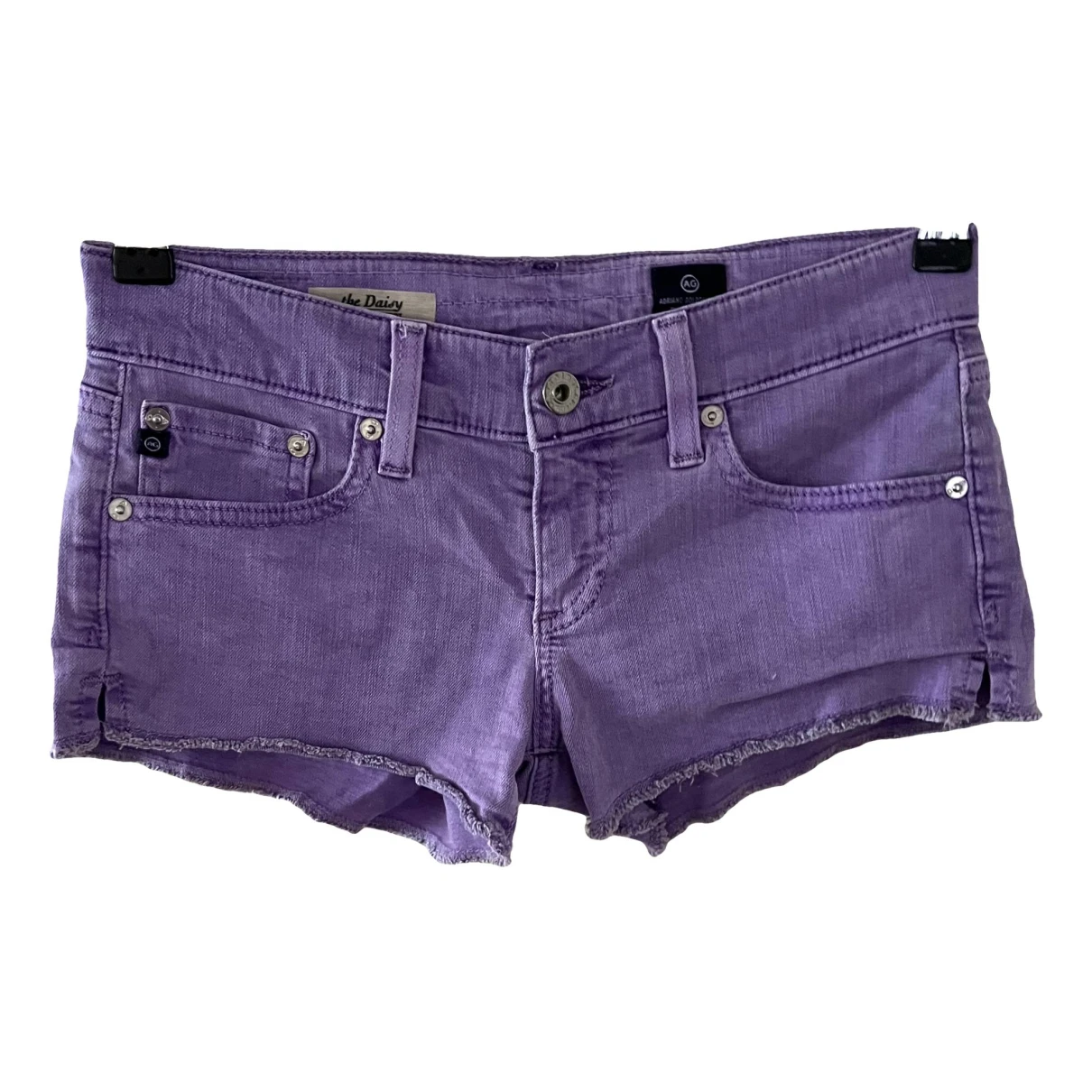 Pre-owned Ag Mini Short In Purple