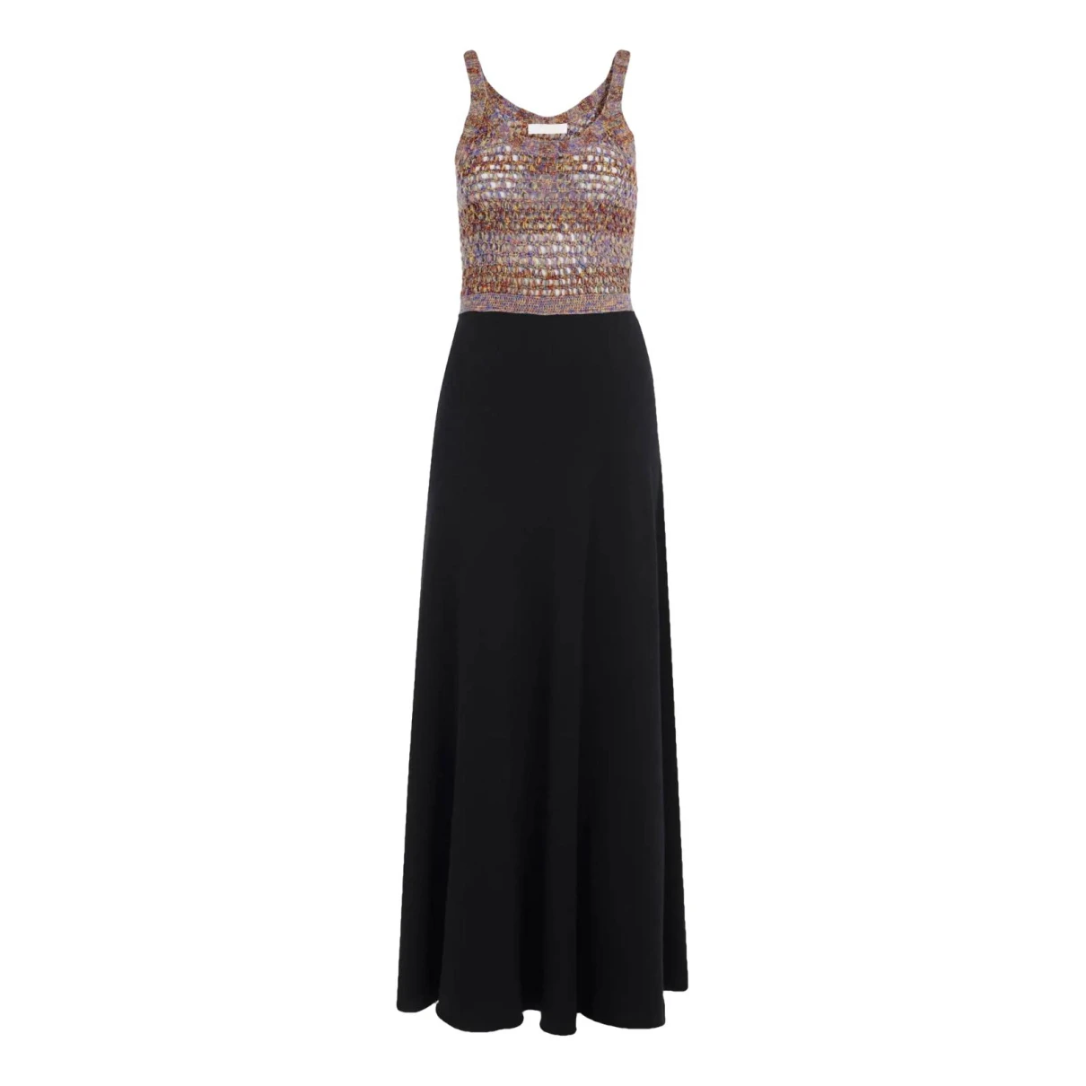 Pre-owned Chloé Wool Maxi Dress In Black