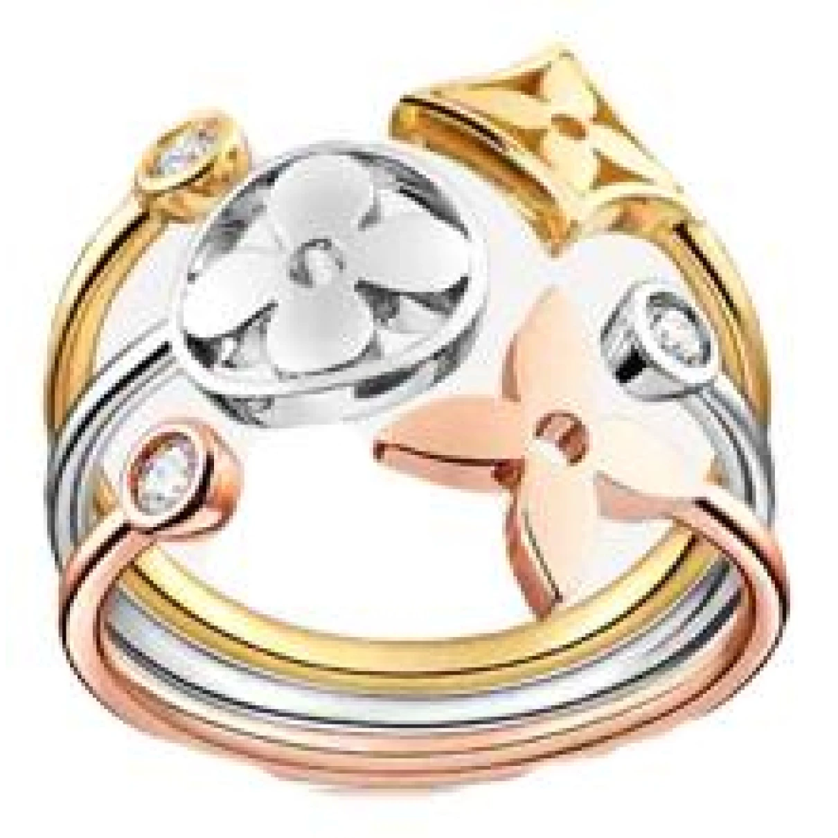 Pre-owned Louis Vuitton Idylle Blossom Yellow Gold Ring