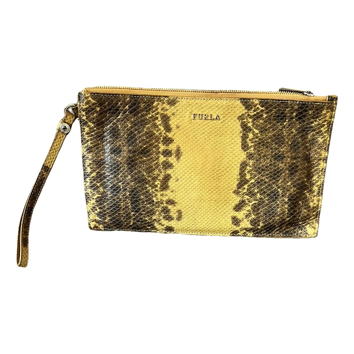 Pre-owned Furla Leather Clutch Bag In Multicolour
