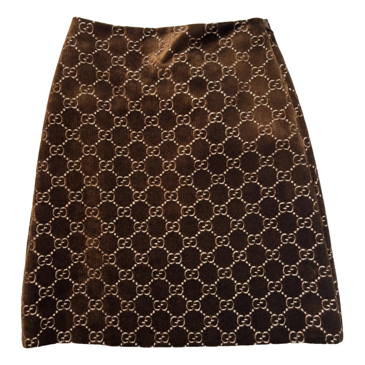 Pre-owned Gucci Velvet Mid-length Skirt In Brown