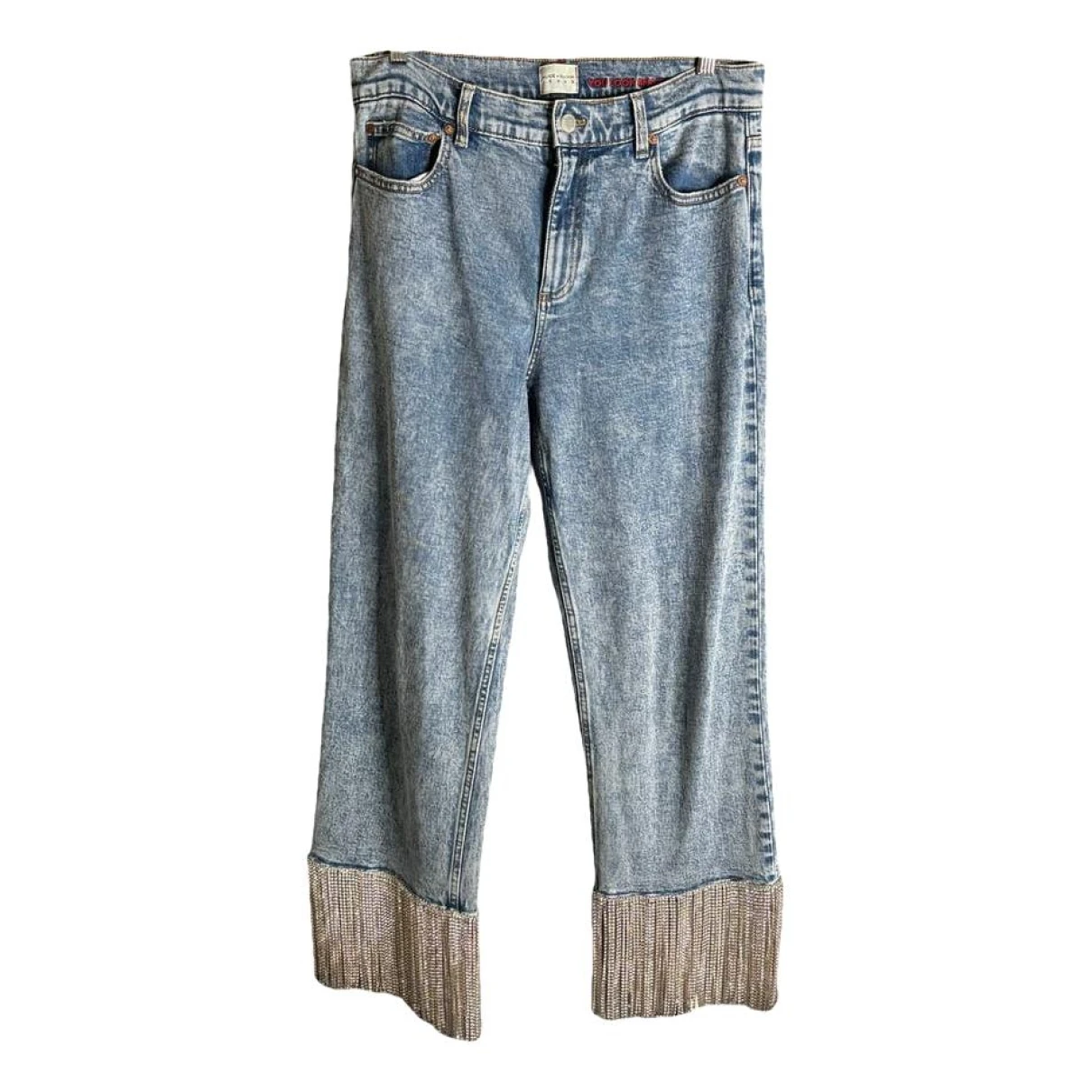 Pre-owned Alice And Olivia Boyfriend Jeans In Blue