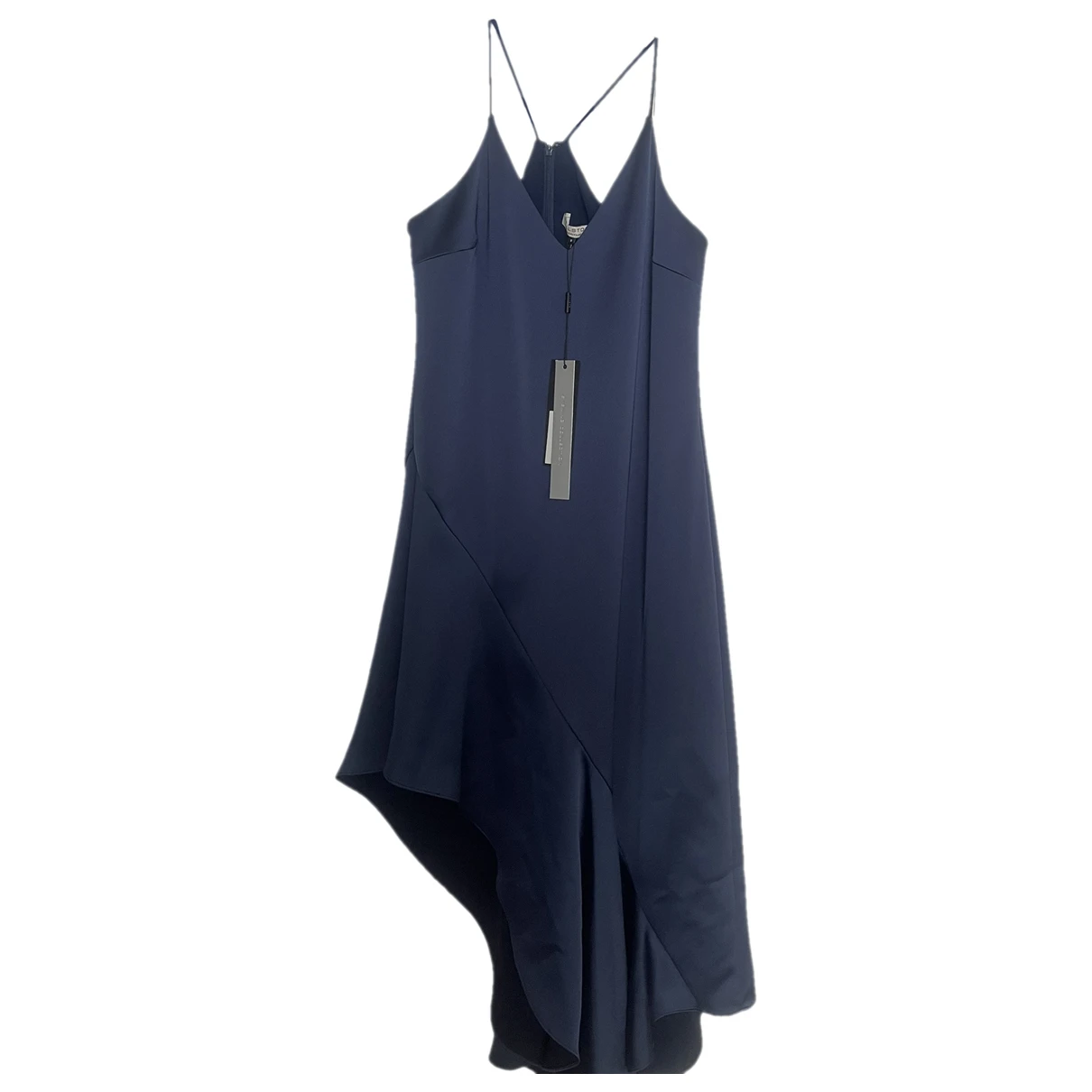 Pre-owned Halston Heritage Silk Mid-length Dress In Blue