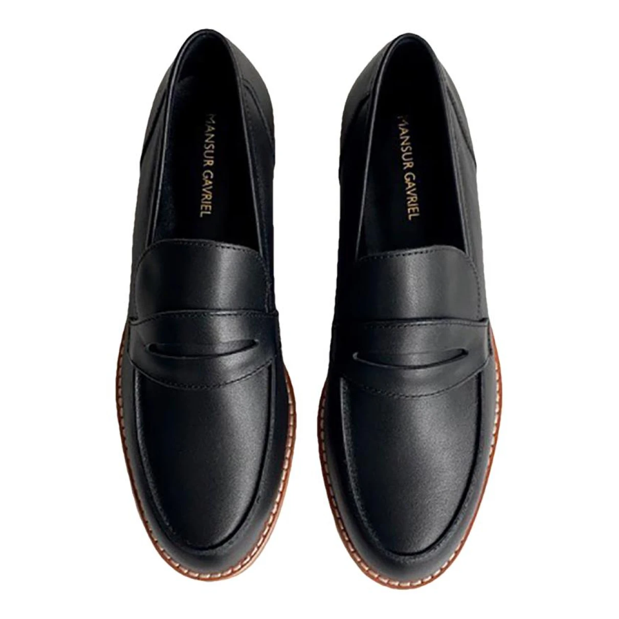 Pre-owned Mansur Gavriel Leather Heels In Black