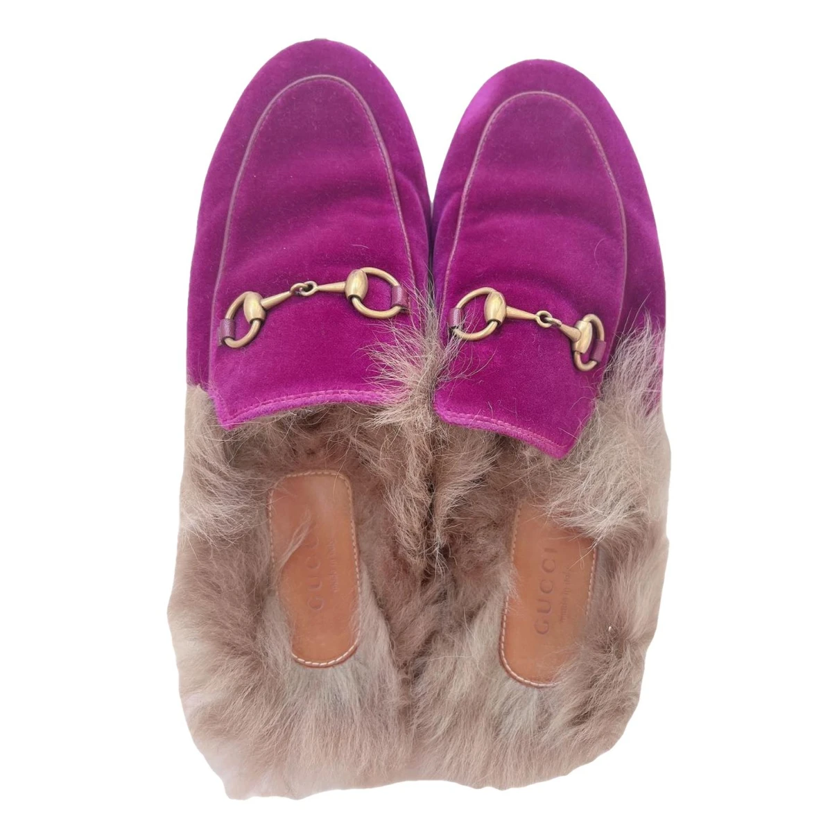 Pre-owned Gucci Leather Mules & Clogs In Pink