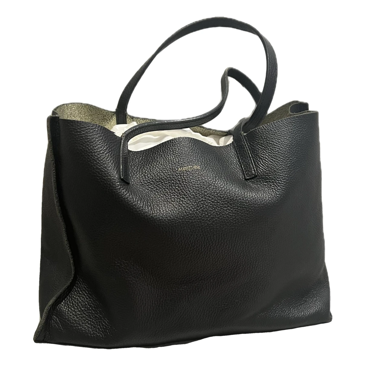 Pre-owned Marc Cain Leather Handbag In Black