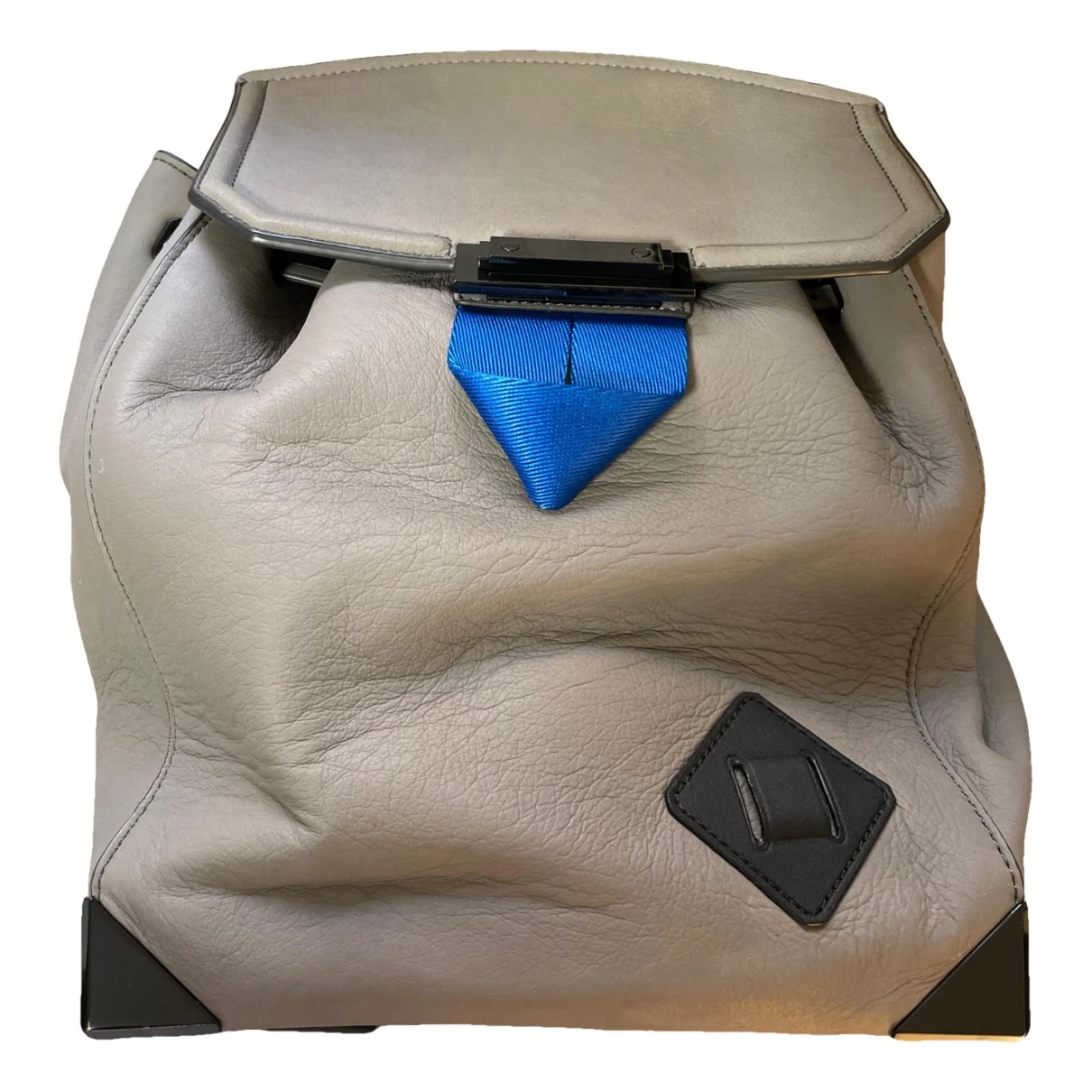 Pre-owned Alexander Wang Leather Backpack In Grey