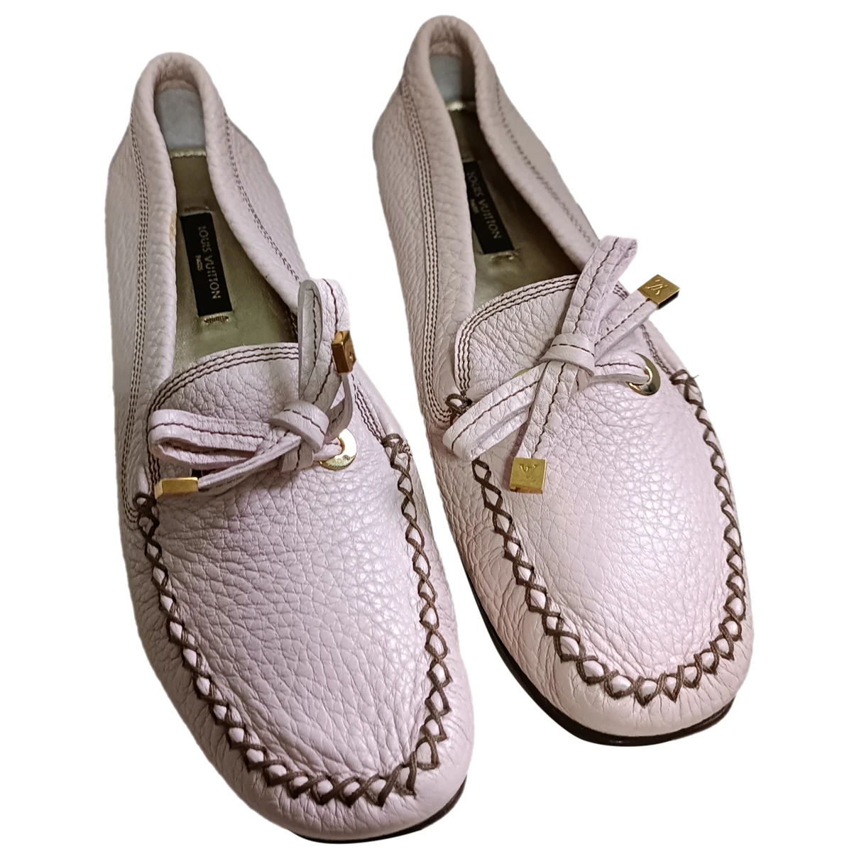 Pre-owned Louis Vuitton Leather Flats In Pink