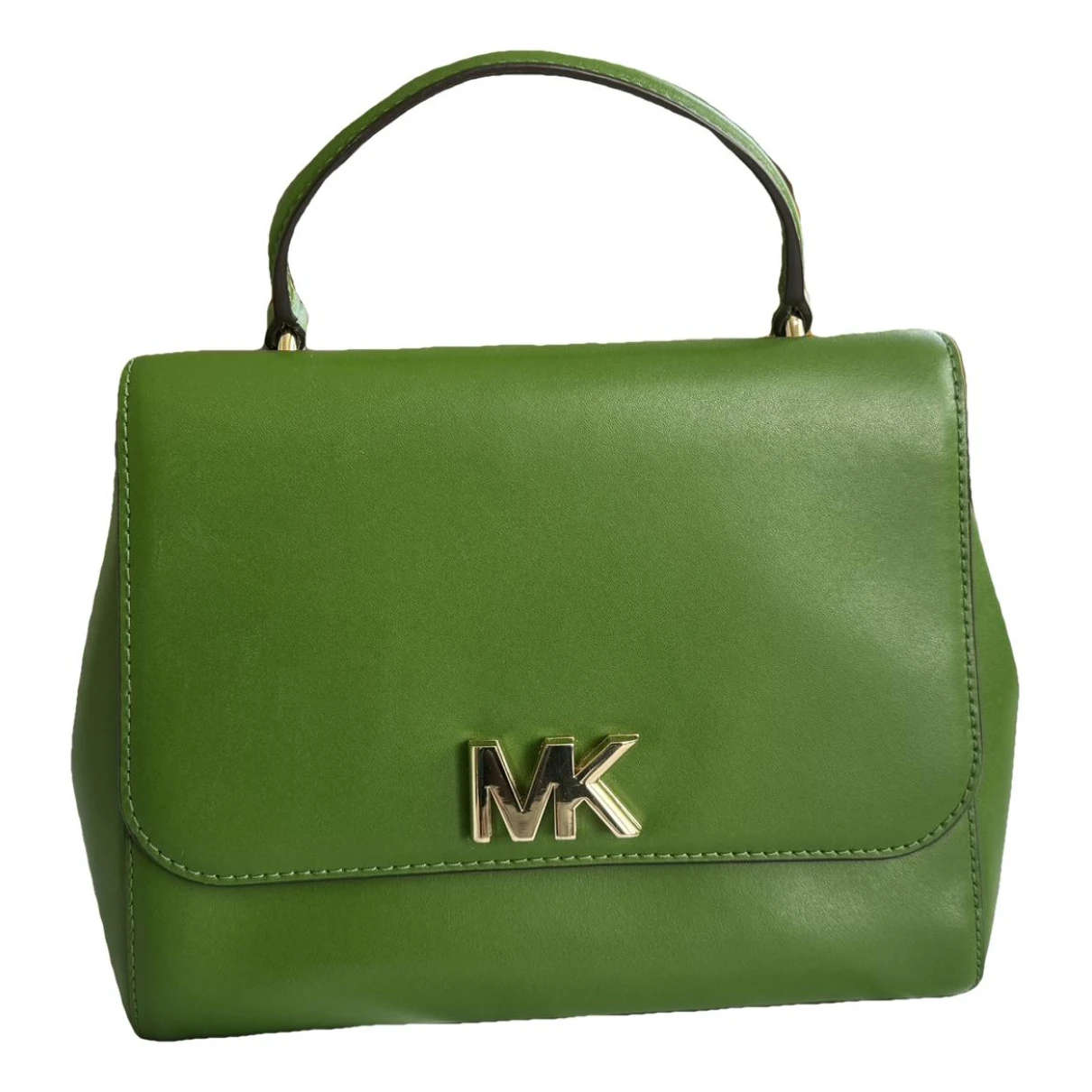 Pre-owned Michael Kors Marlow Leather Crossbody Bag In Green