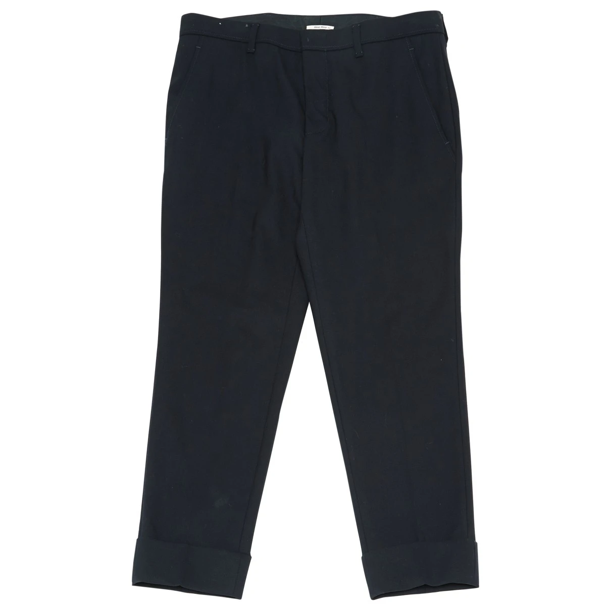 Pre-owned Miu Miu Wool Short Pants In Black