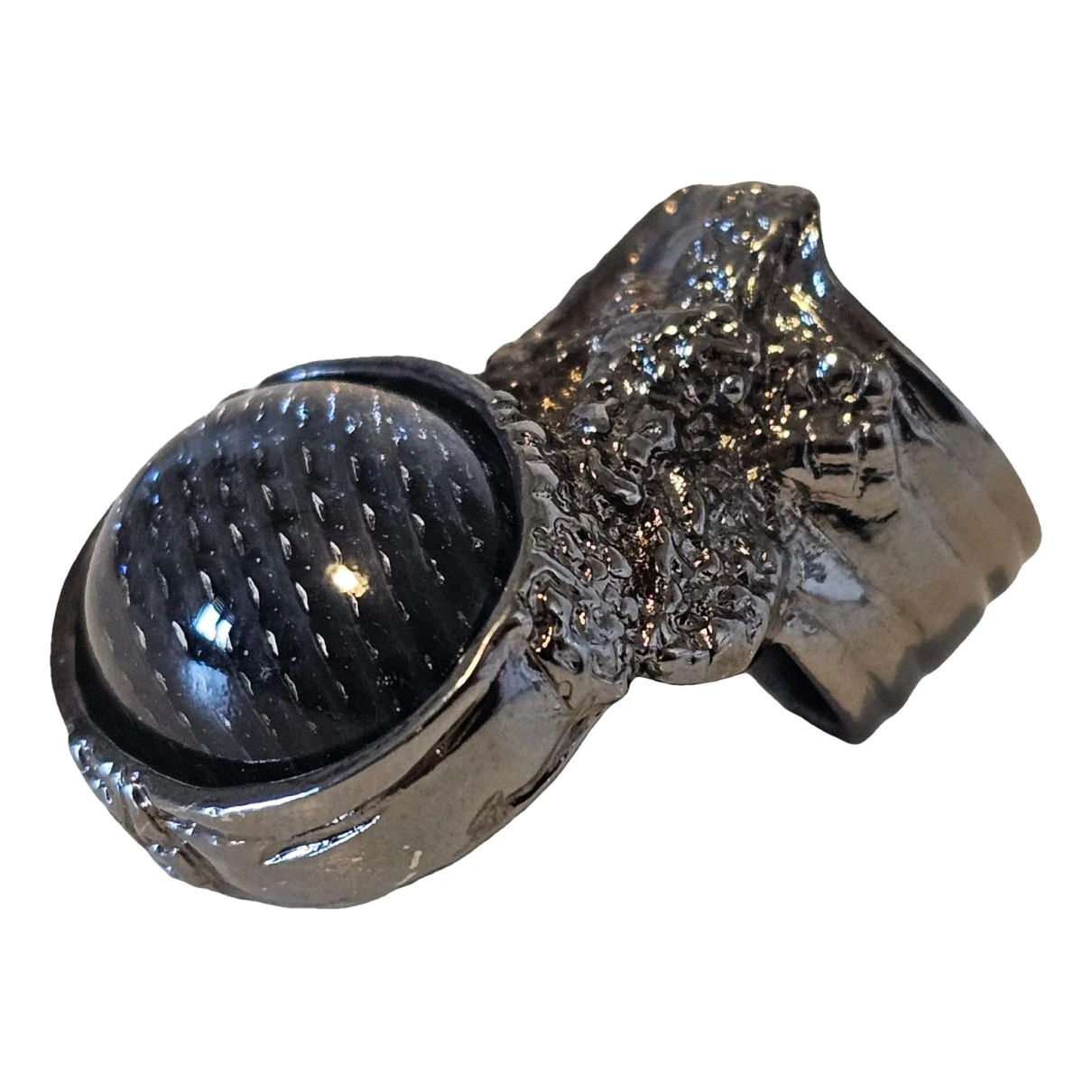 Pre-owned Saint Laurent Arty Ring In Silver