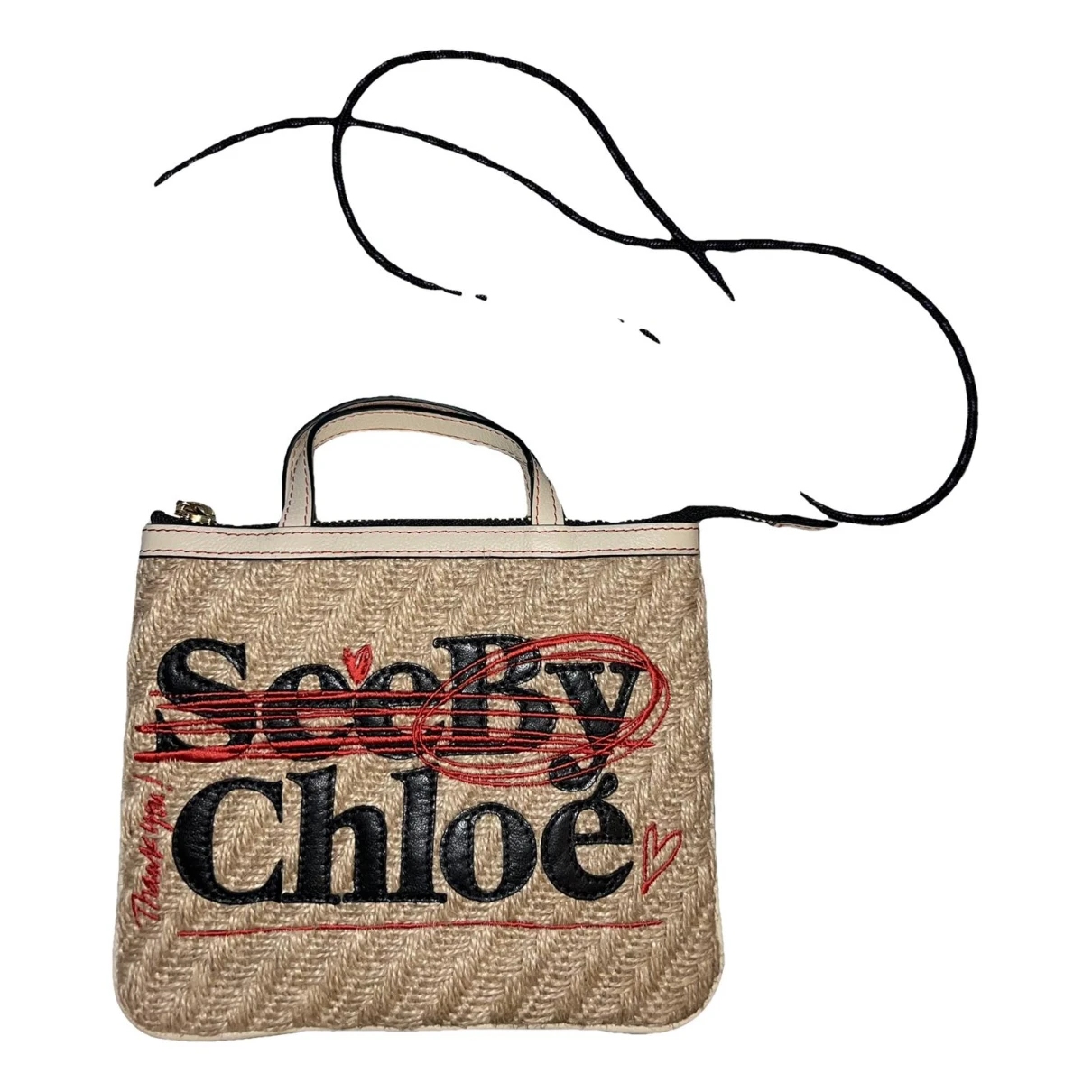 Pre-owned See By Chloé Cloth Clutch In Beige
