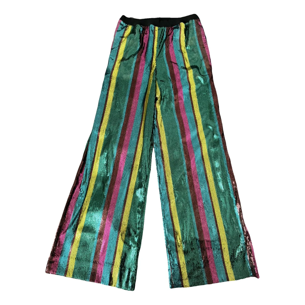 Pre-owned La Doublej Straight Pants In Multicolour