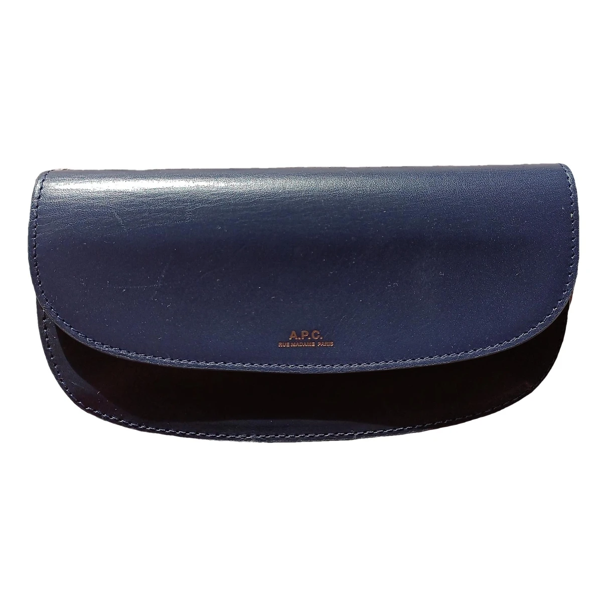 Pre-owned Apc Leather Clutch In Blue