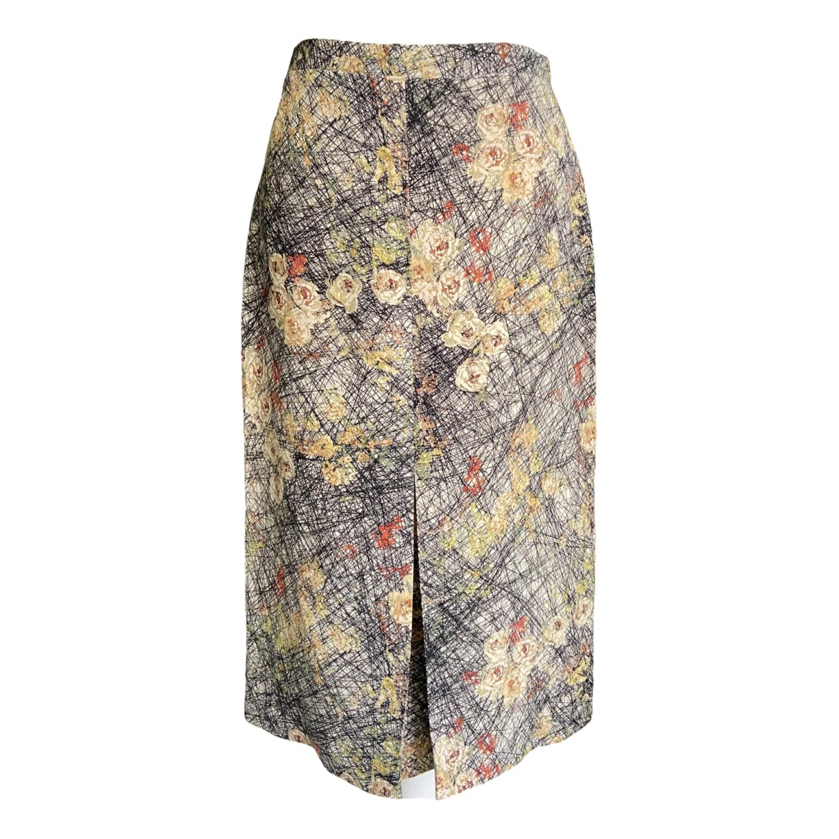 Pre-owned Bottega Veneta Silk Mid-length Skirt In Multicolour