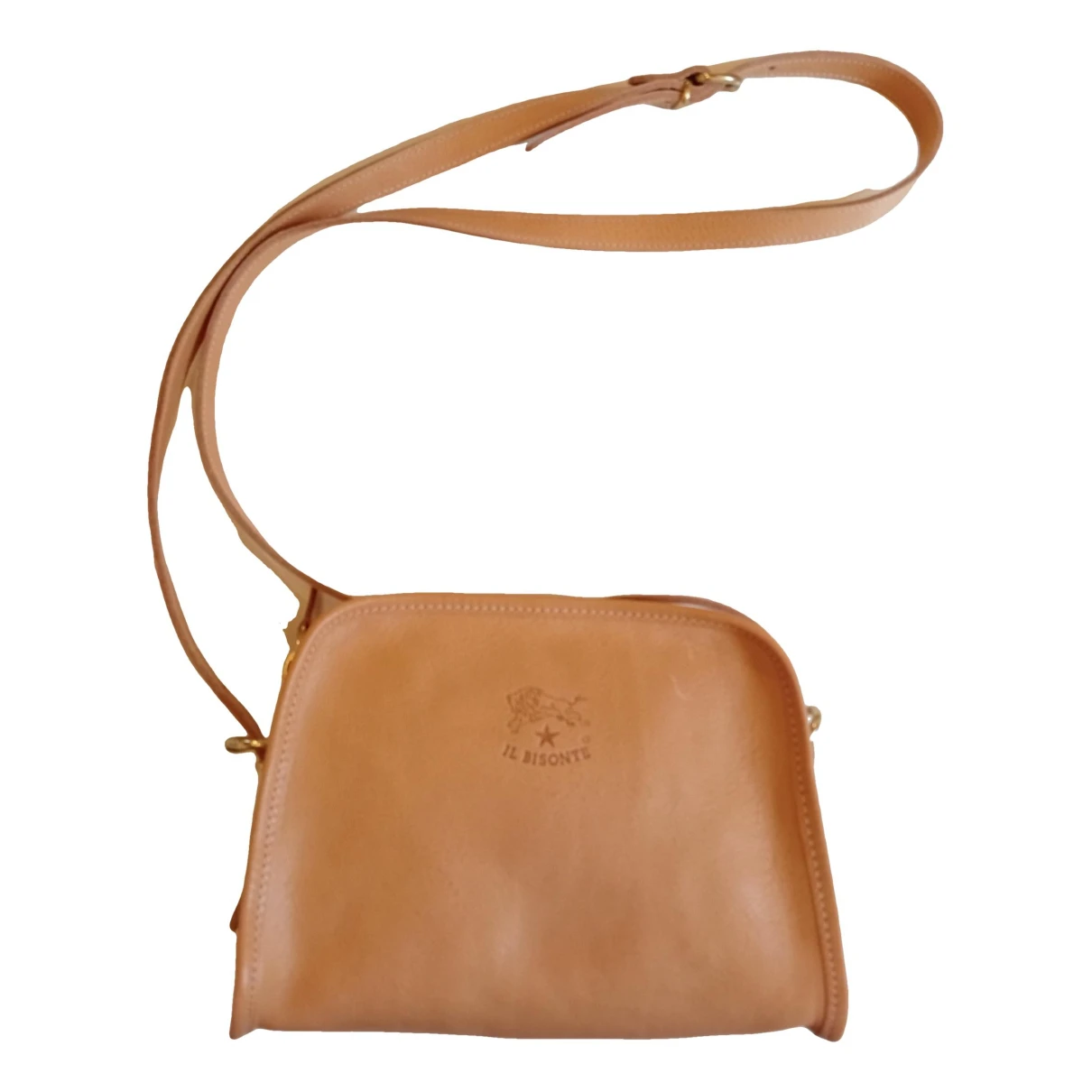 Pre-owned Il Bisonte Leather Crossbody Bag In Brown