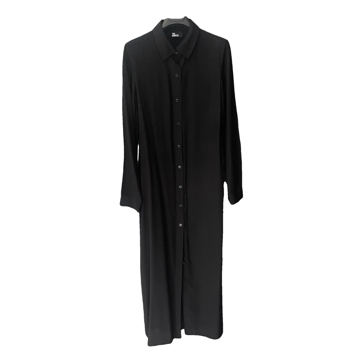 Pre-owned The Kooples Silk Maxi Dress In Black