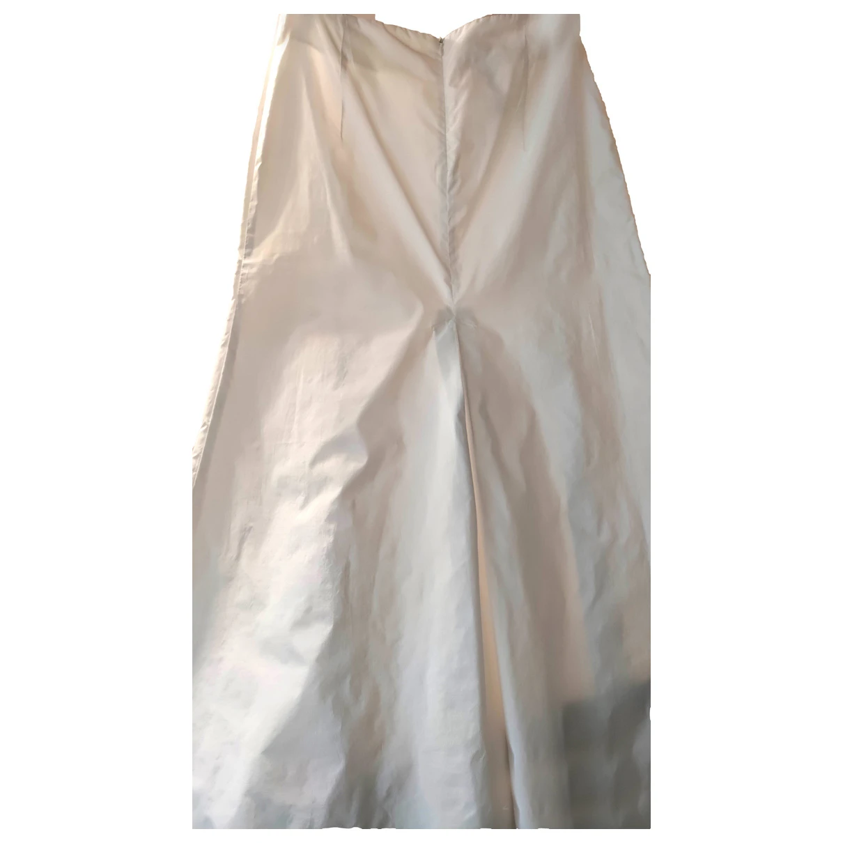 Pre-owned La Perla Maxi Skirt In White