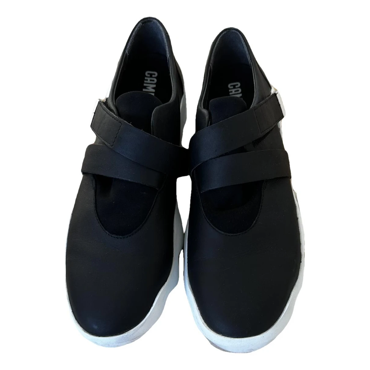 Pre-owned Camper Leather Trainers In Black