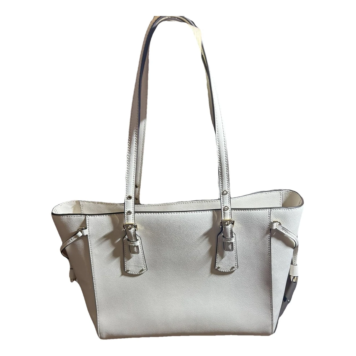 Pre-owned Michael Kors Leather Handbag In White