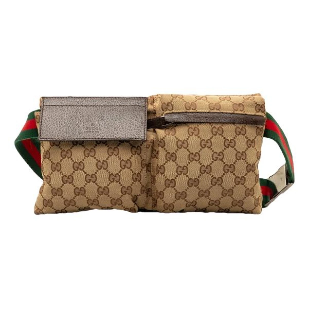 Pre-owned Gucci Cloth Belt Bag In Brown