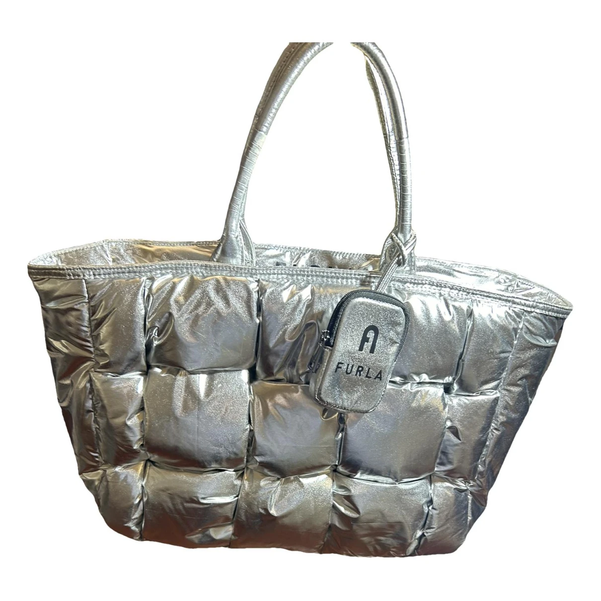 Pre-owned Furla Handbag In Silver