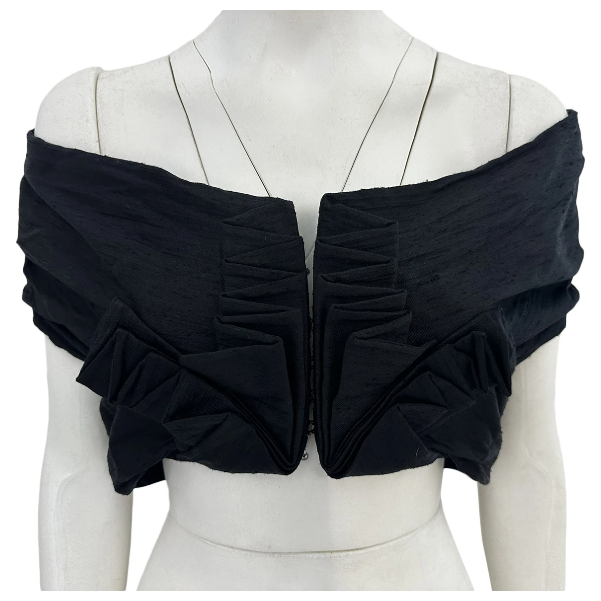 Pre-owned Jean Paul Gaultier Silk Top In Black