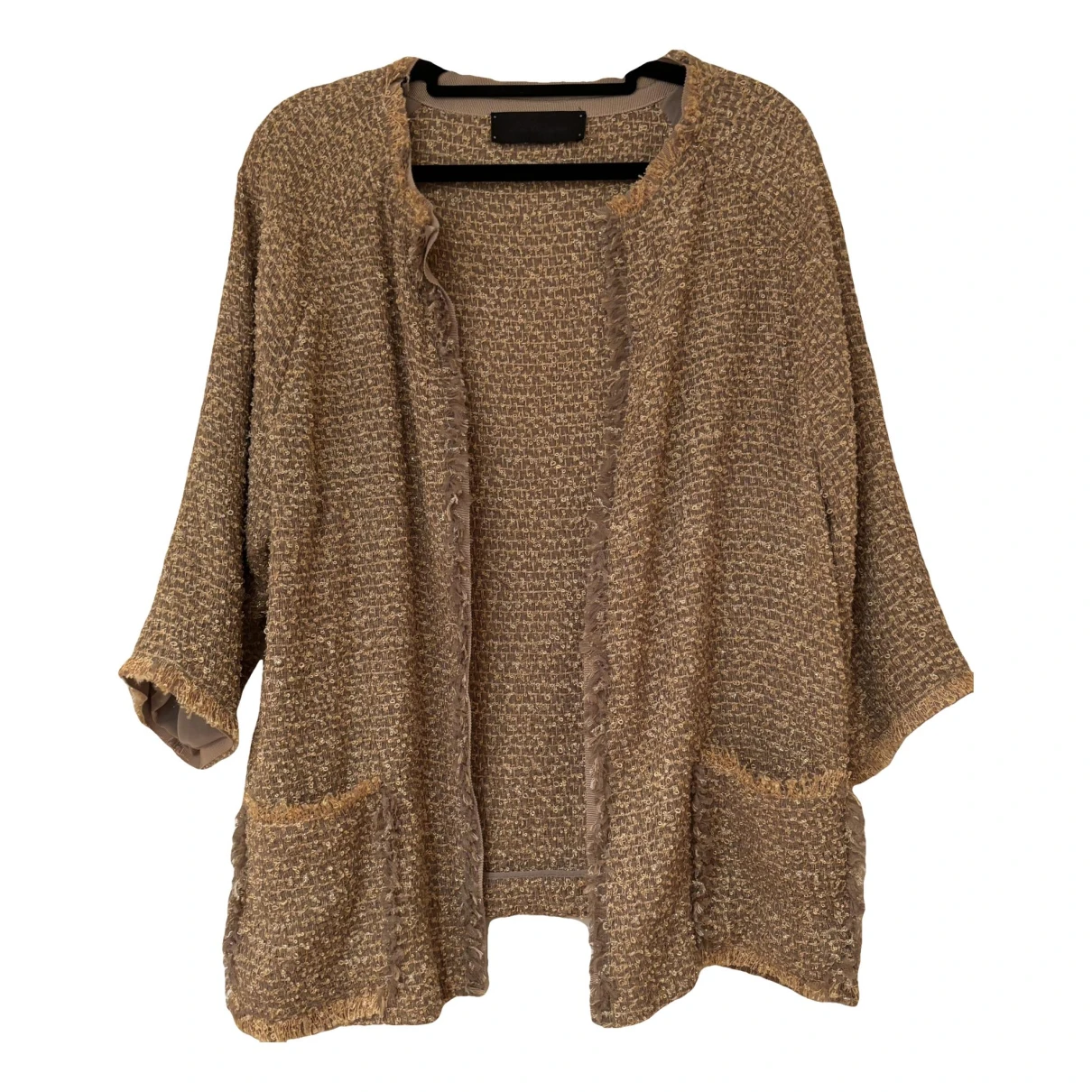 Pre-owned Les Copains Cardigan In Gold