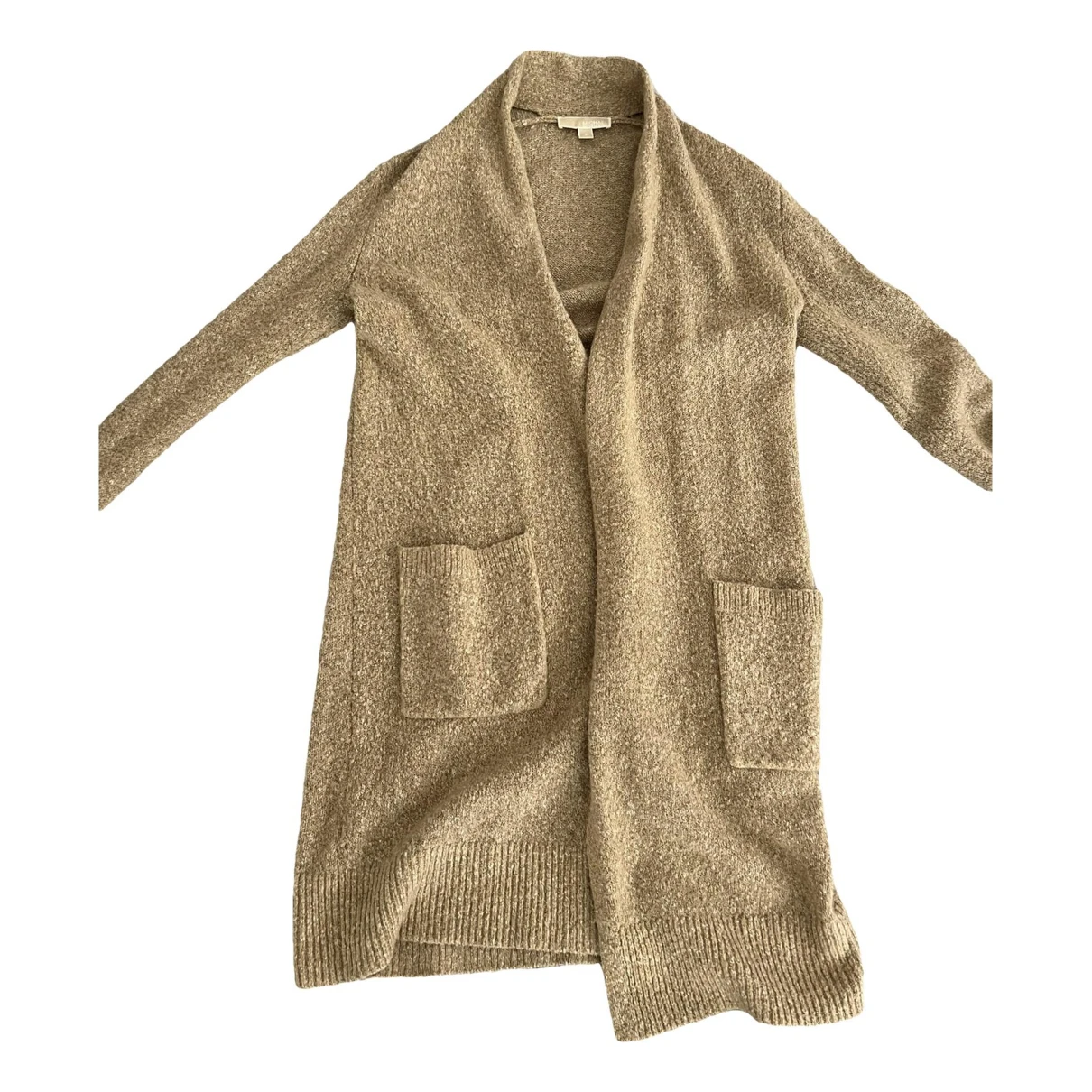 Pre-owned Michael Kors Cashmere Cardigan In Beige