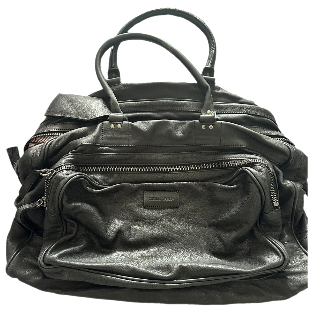 Pre-owned Dsquared2 Leather Weekend Bag In Black