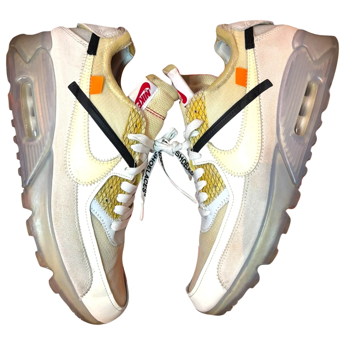Pre-owned Nike X Off-white Air Max 90 Low Trainers In White