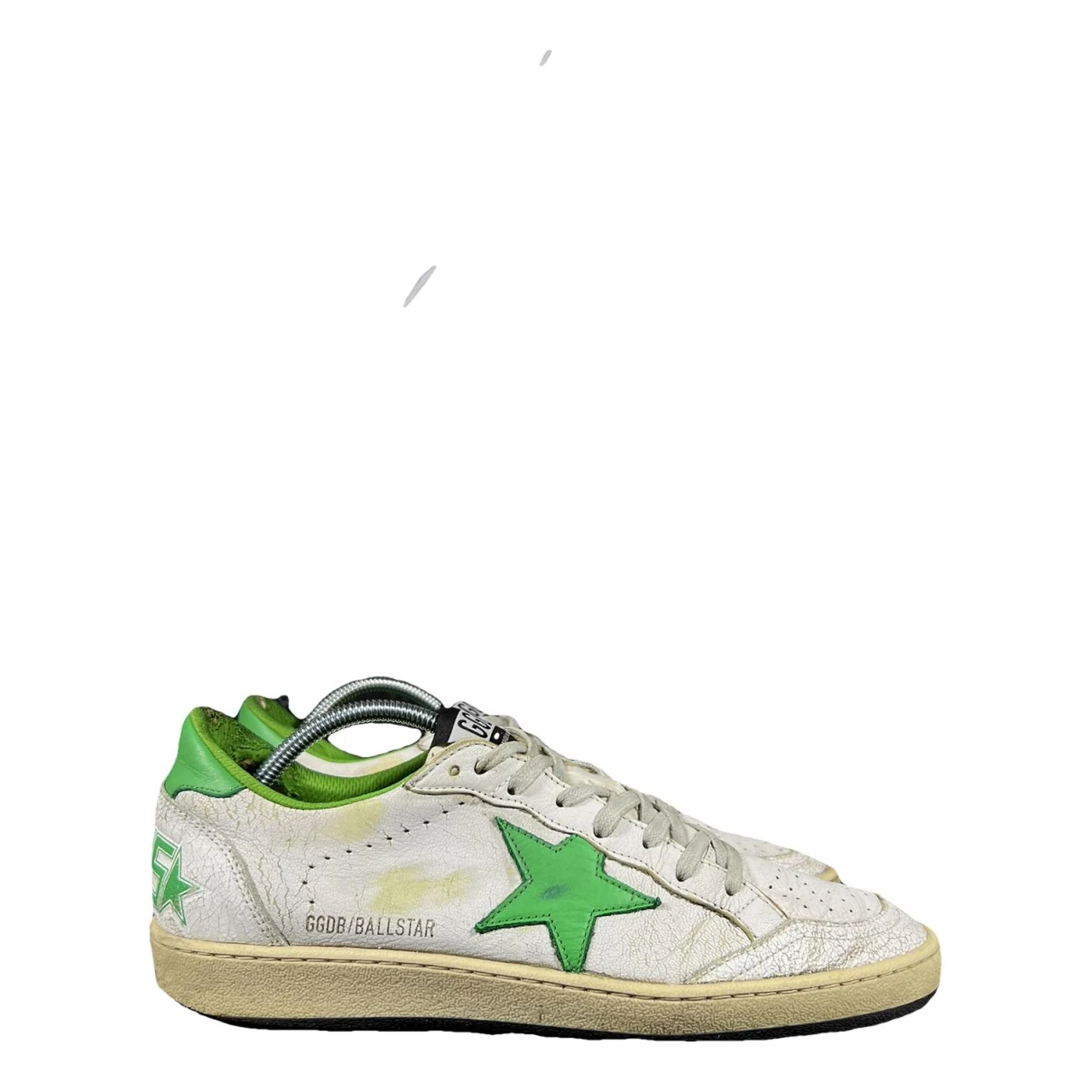 Pre-owned Golden Goose Ball Star Leather Low Trainers In Beige