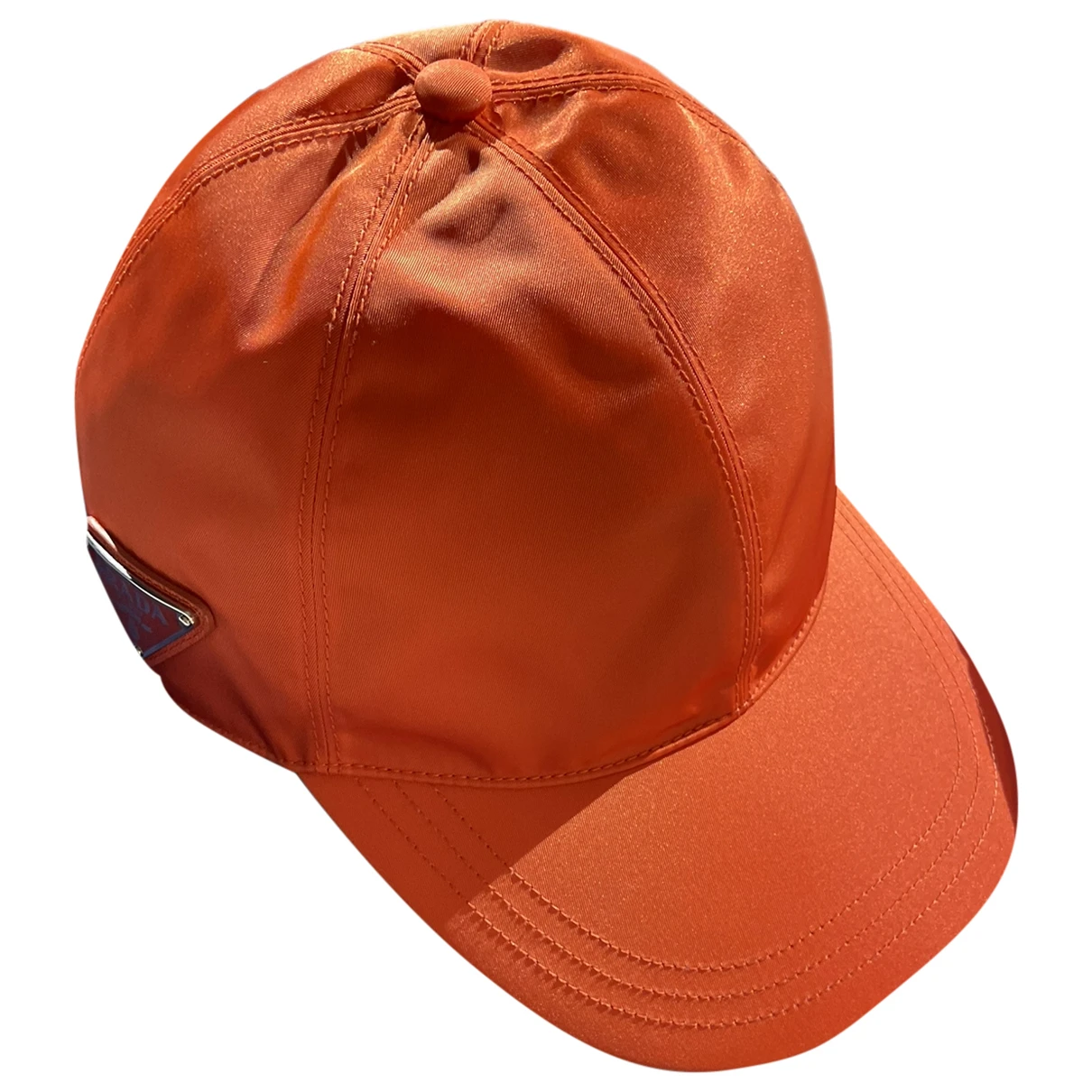 Pre-owned Prada Hat In Orange
