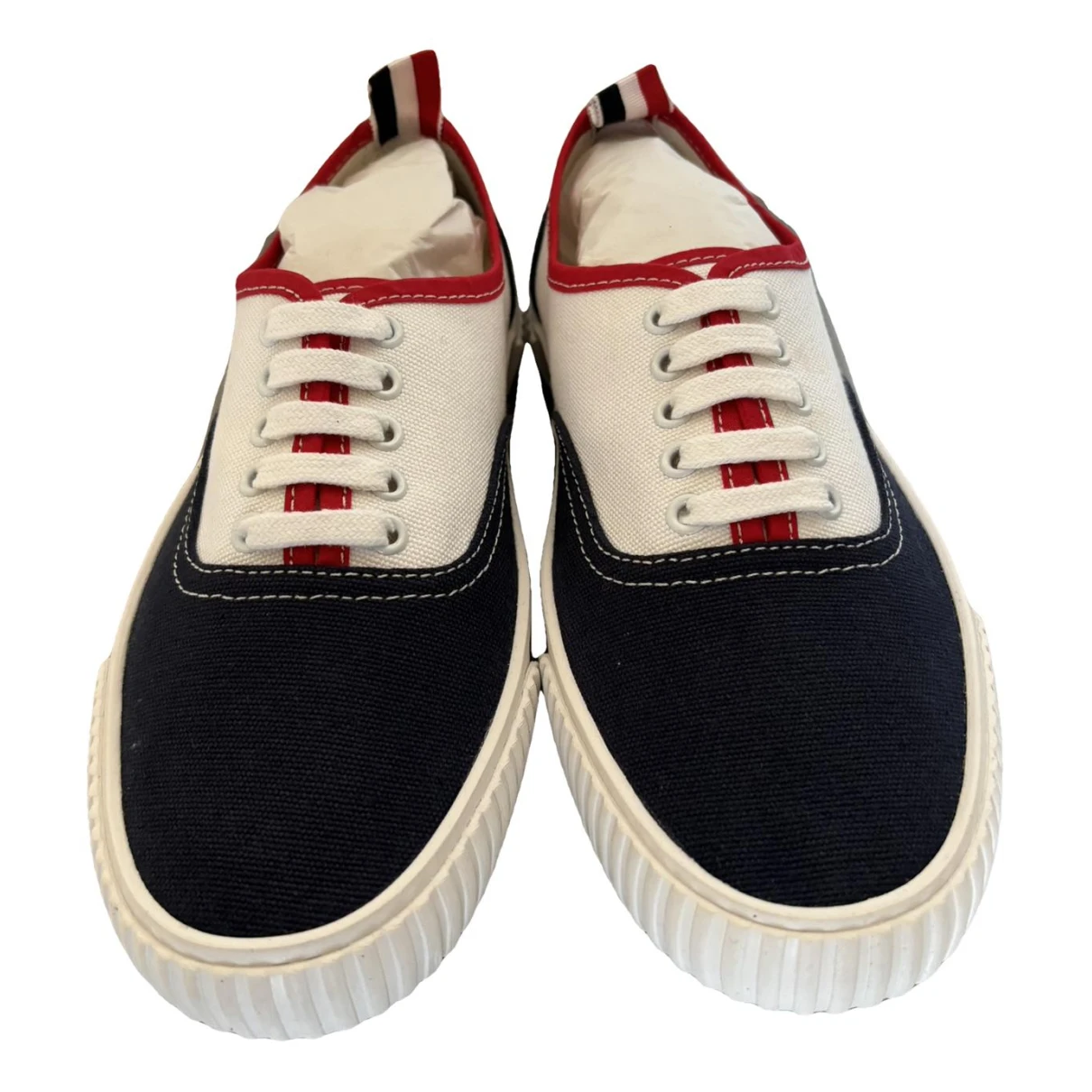 Pre-owned Thom Browne Cloth Low Trainers In Blue