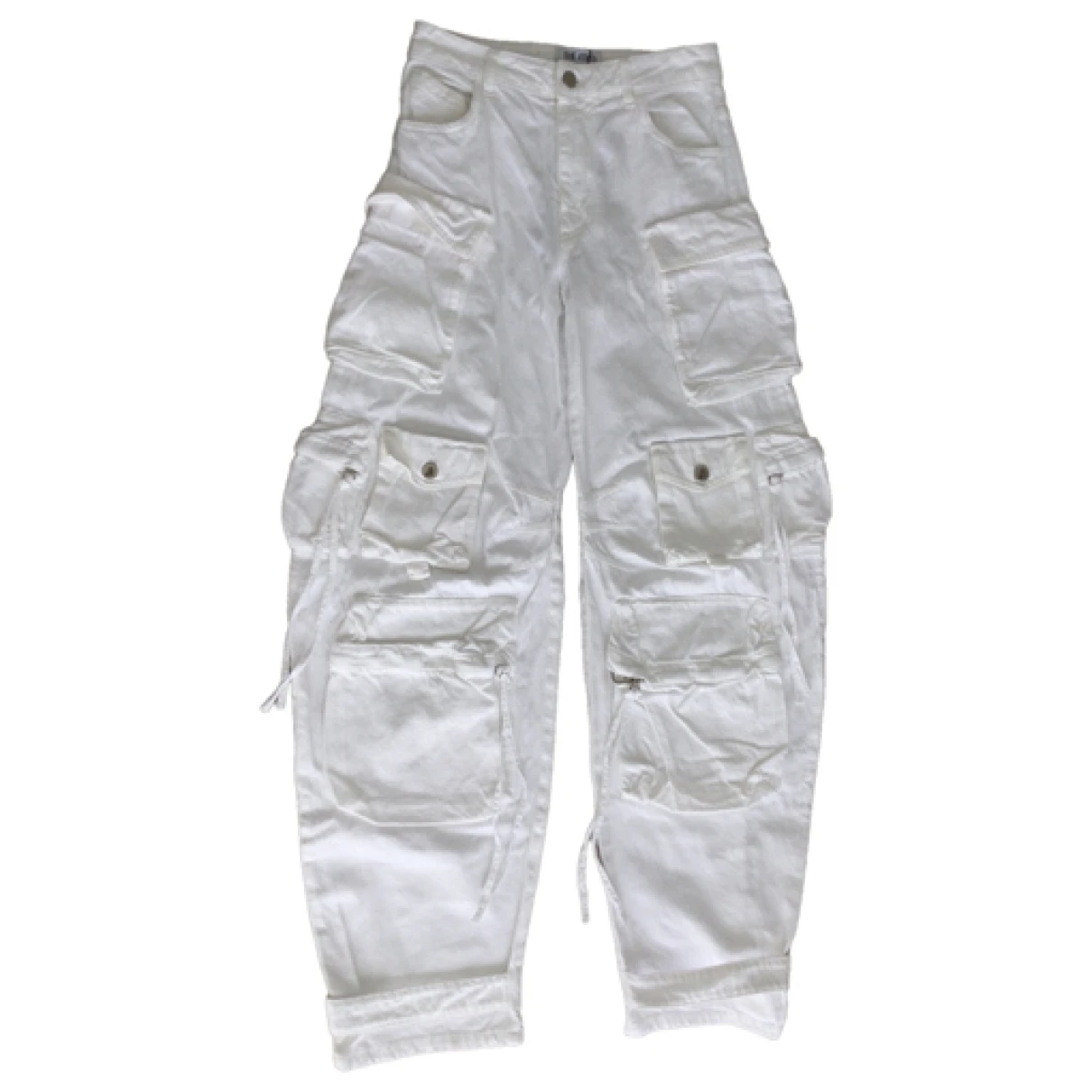 Pre-owned Attico Large Jeans In White