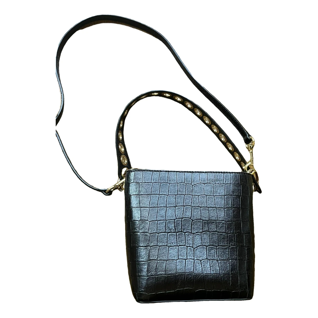 Pre-owned Sandro Leather Handbag In Black
