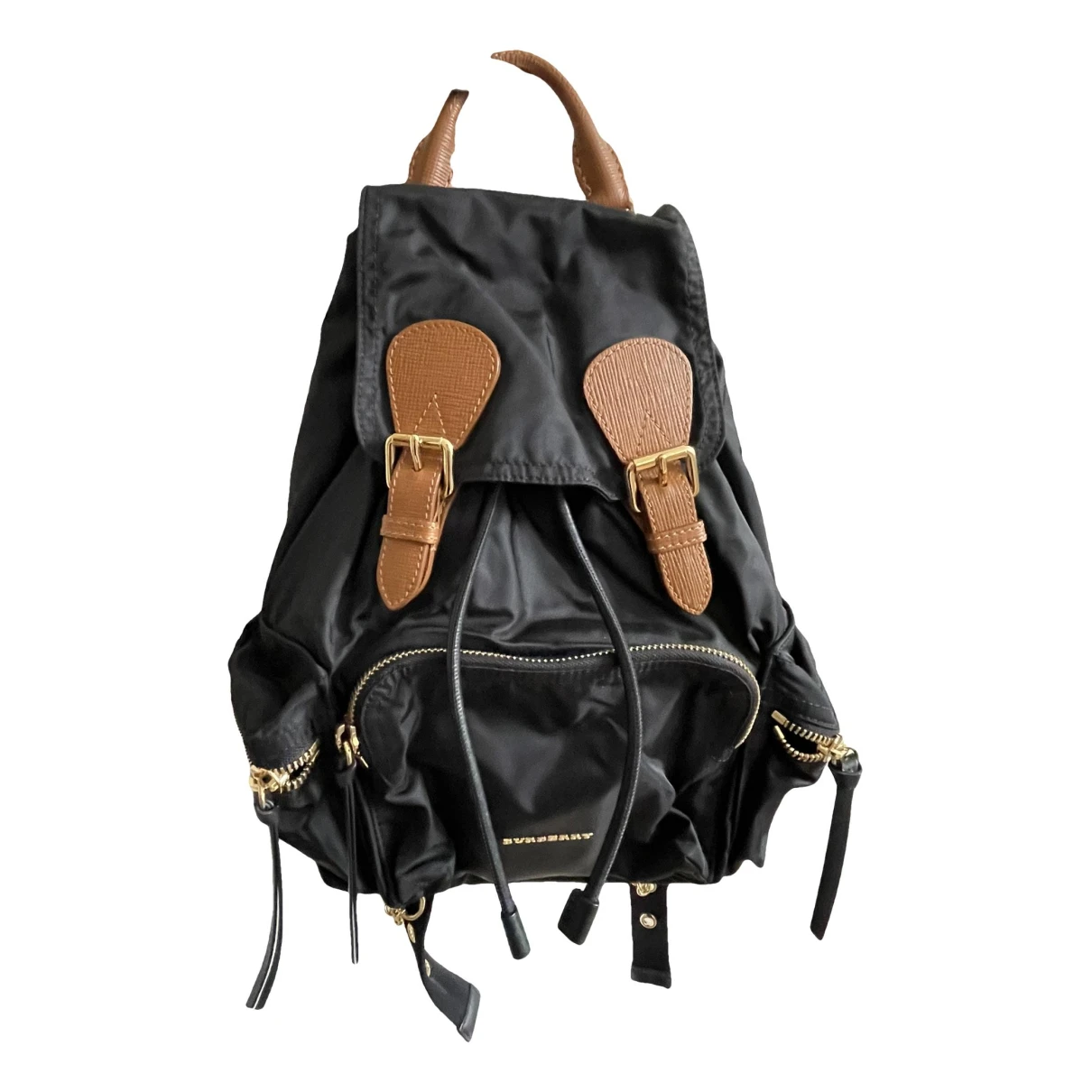 Pre-owned Burberry The Rucksack Backpack In Black