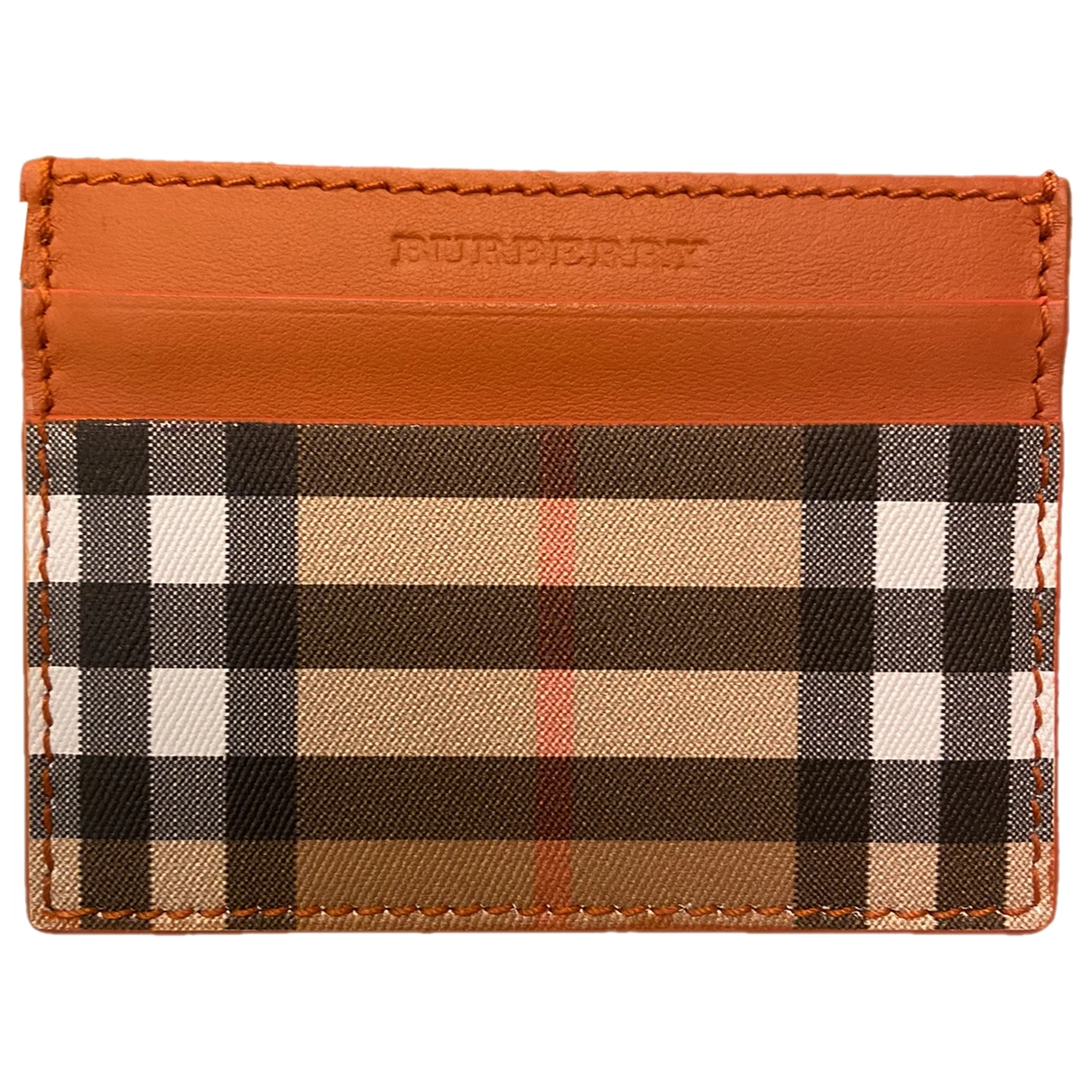Pre-owned Burberry Leather Small Bag In Orange