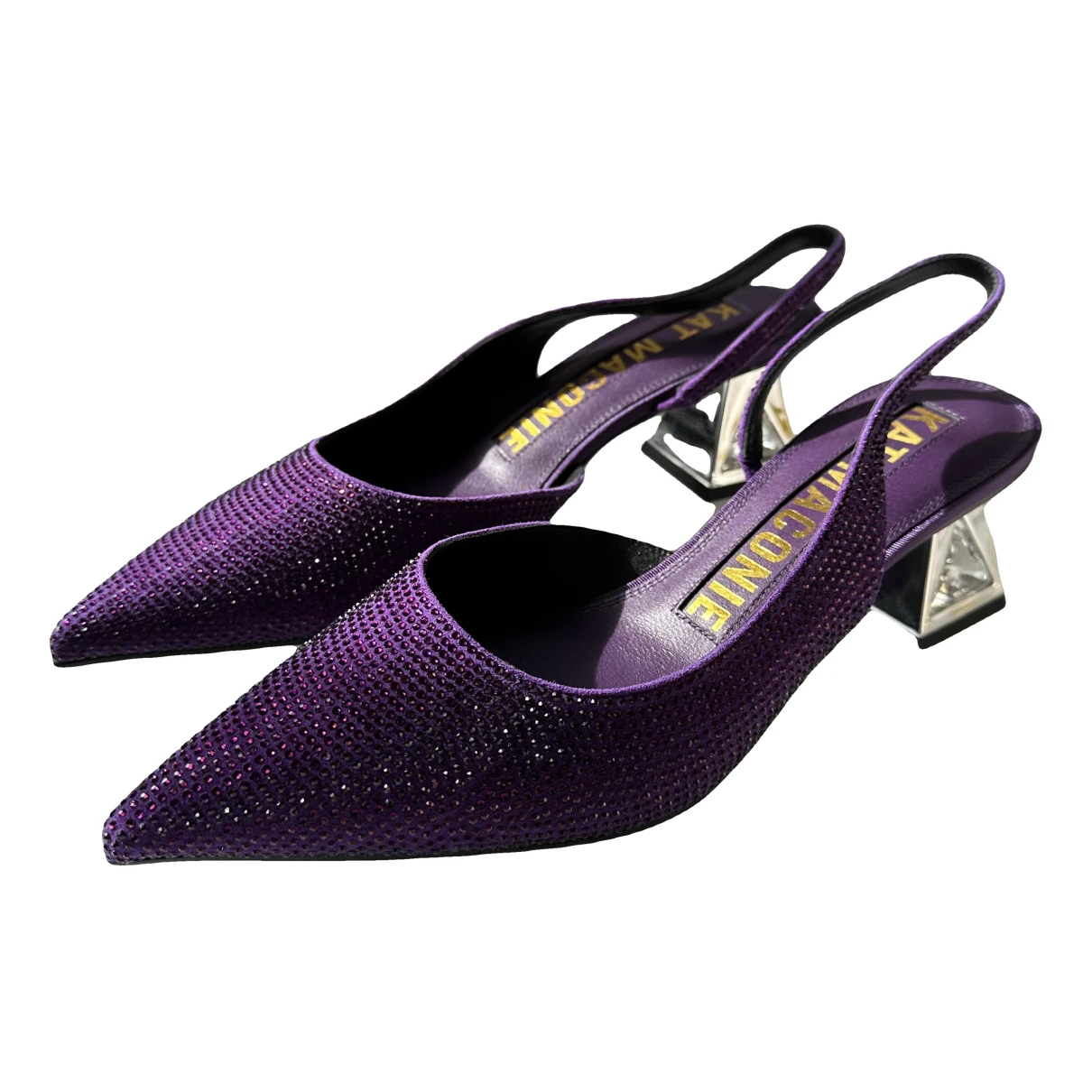 Pre-owned Kat Maconie Leather Heels In Purple