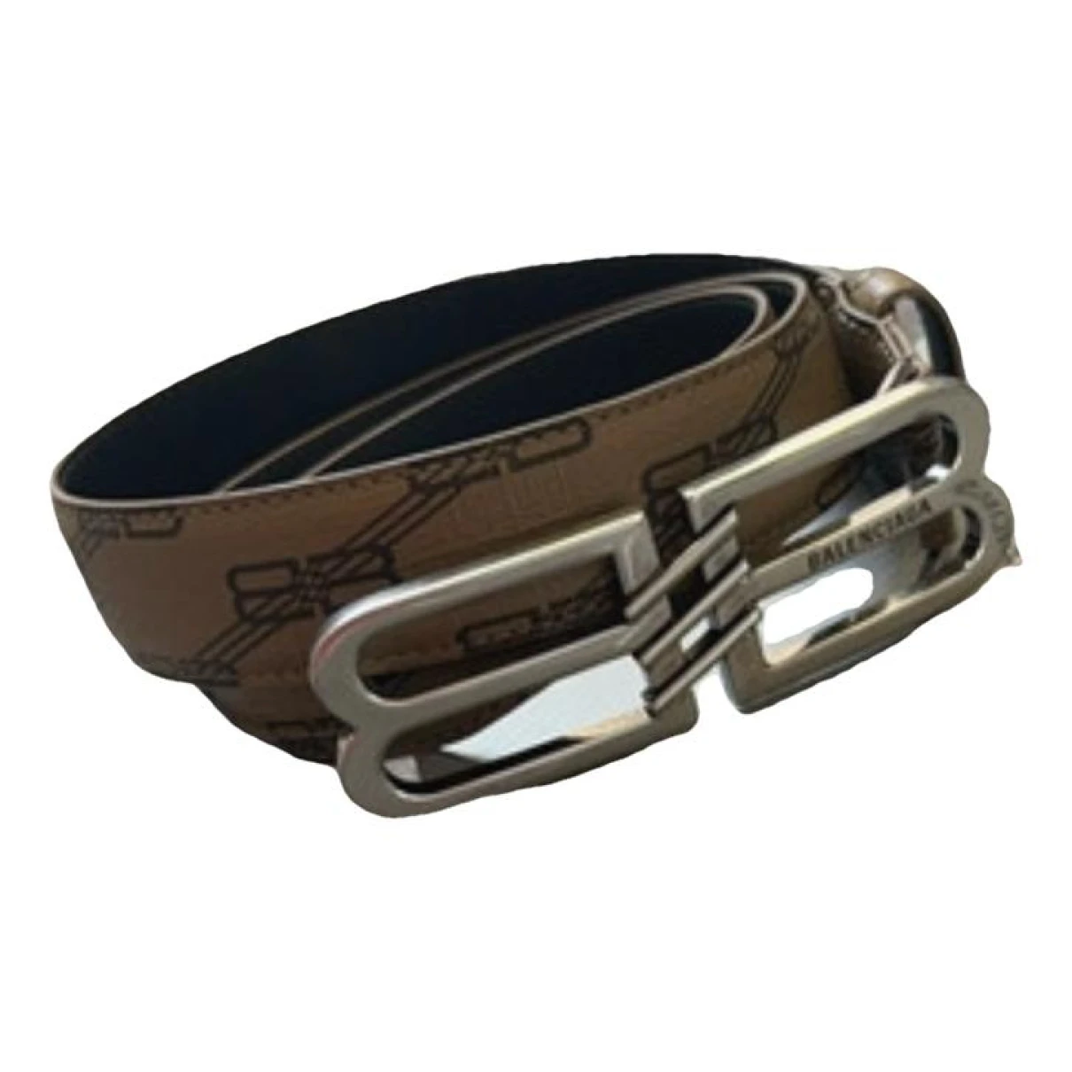 Pre-owned Balenciaga Leather Belt In Brown