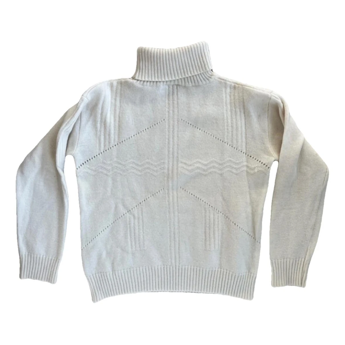Pre-owned Courrèges Wool Jumper In White